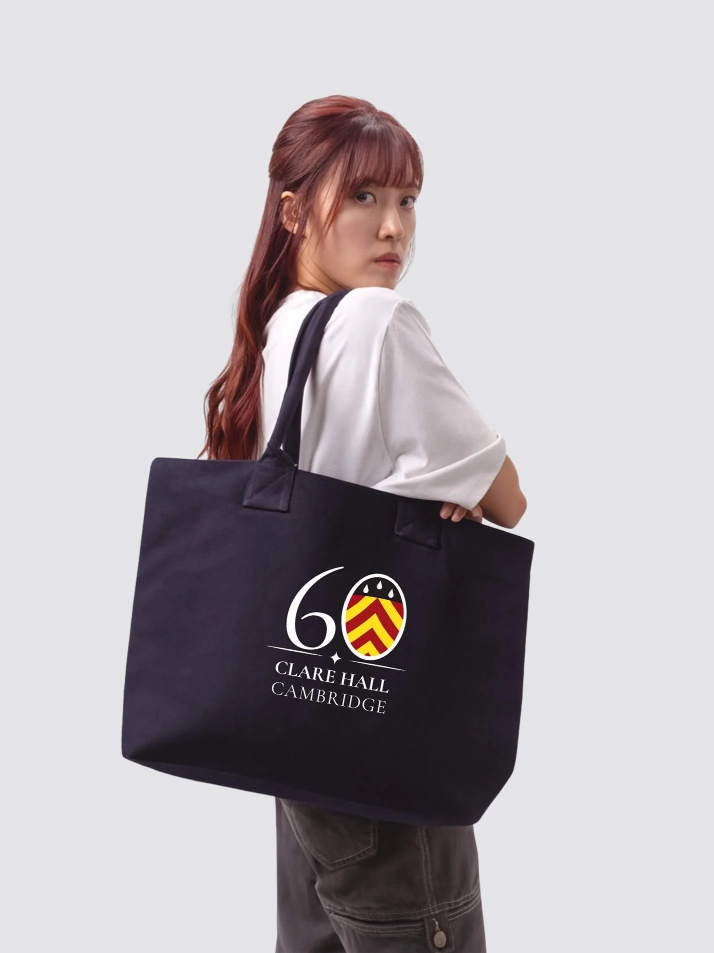 60th Anniversary Clare Hall College Cambridge Cotton Canvas Printed Shopper Bag