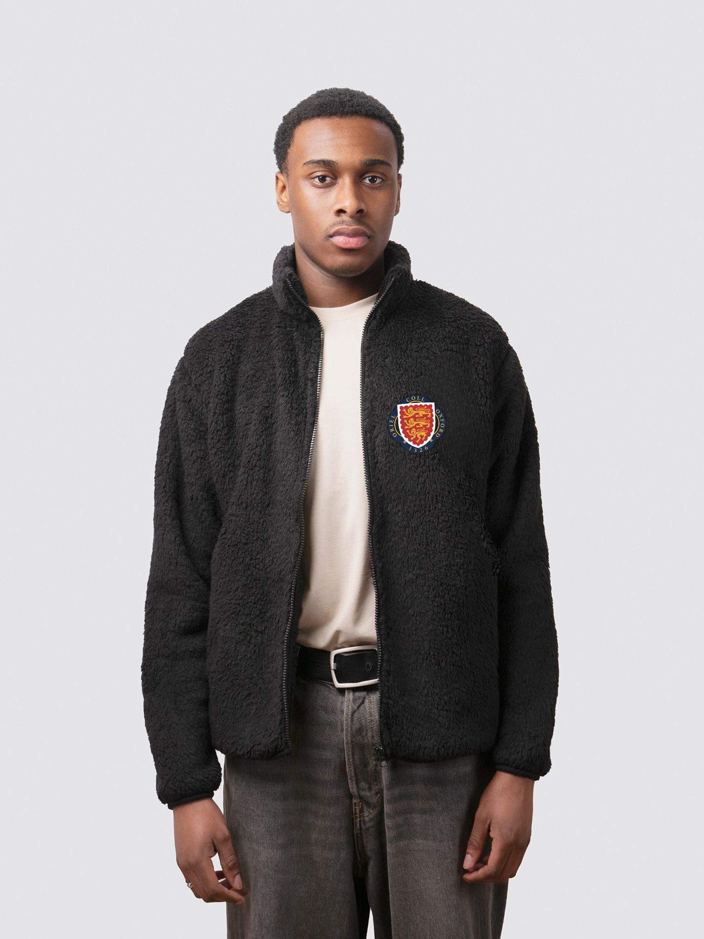 700th Anniversary Oriel College Oxford MCR Unisex Sherpa Fleece Zipped Jacket - Image 5