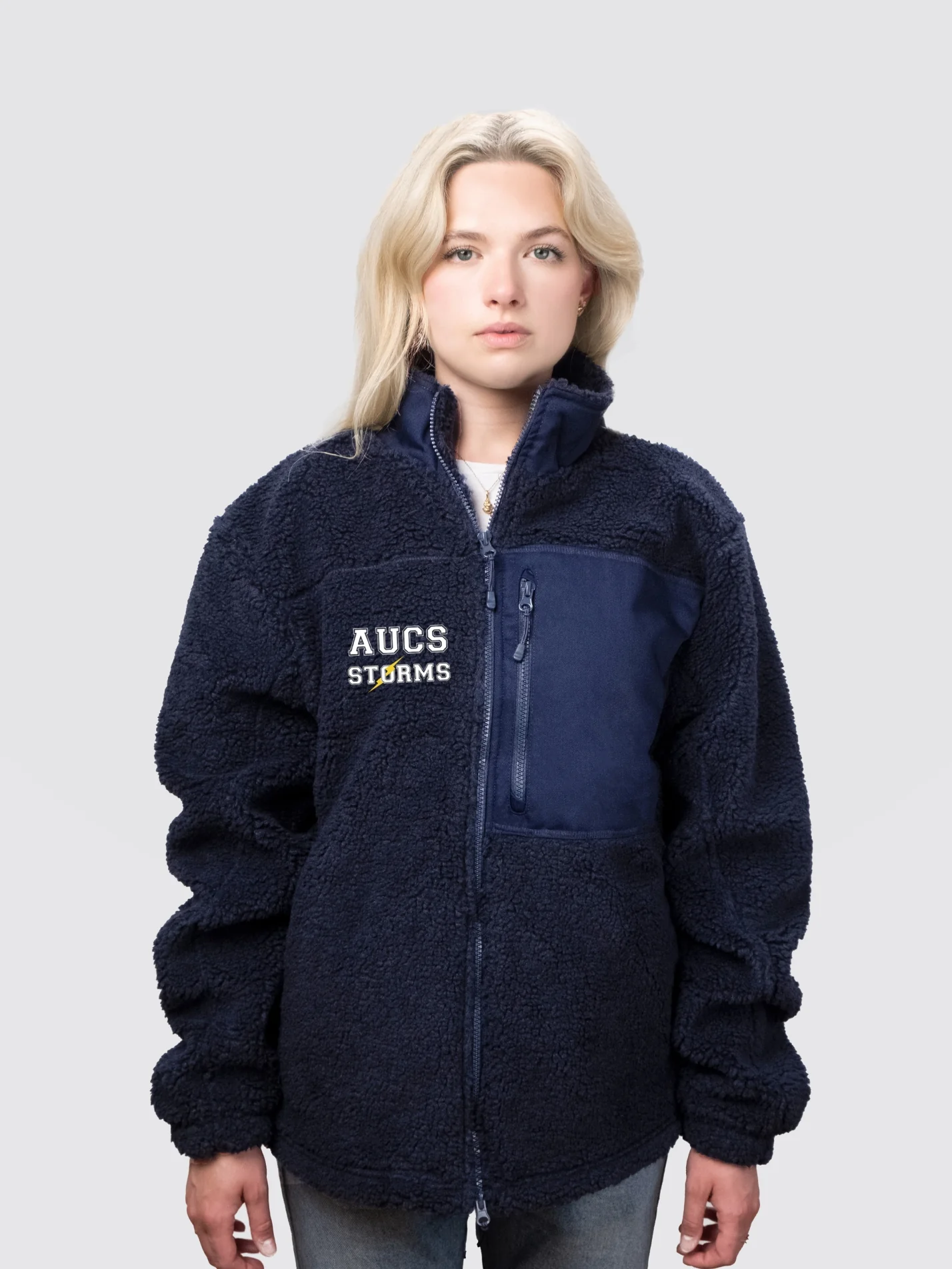 Aberdeen Cheerleading Unisex Fluffy Sherpa Fleece Jacket - Image 4