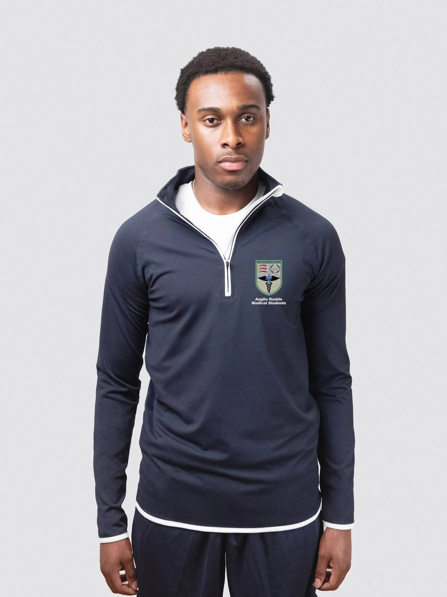 Anglia Ruskin Medical Students Men's Performance 1/4 Zip Sweatshirt