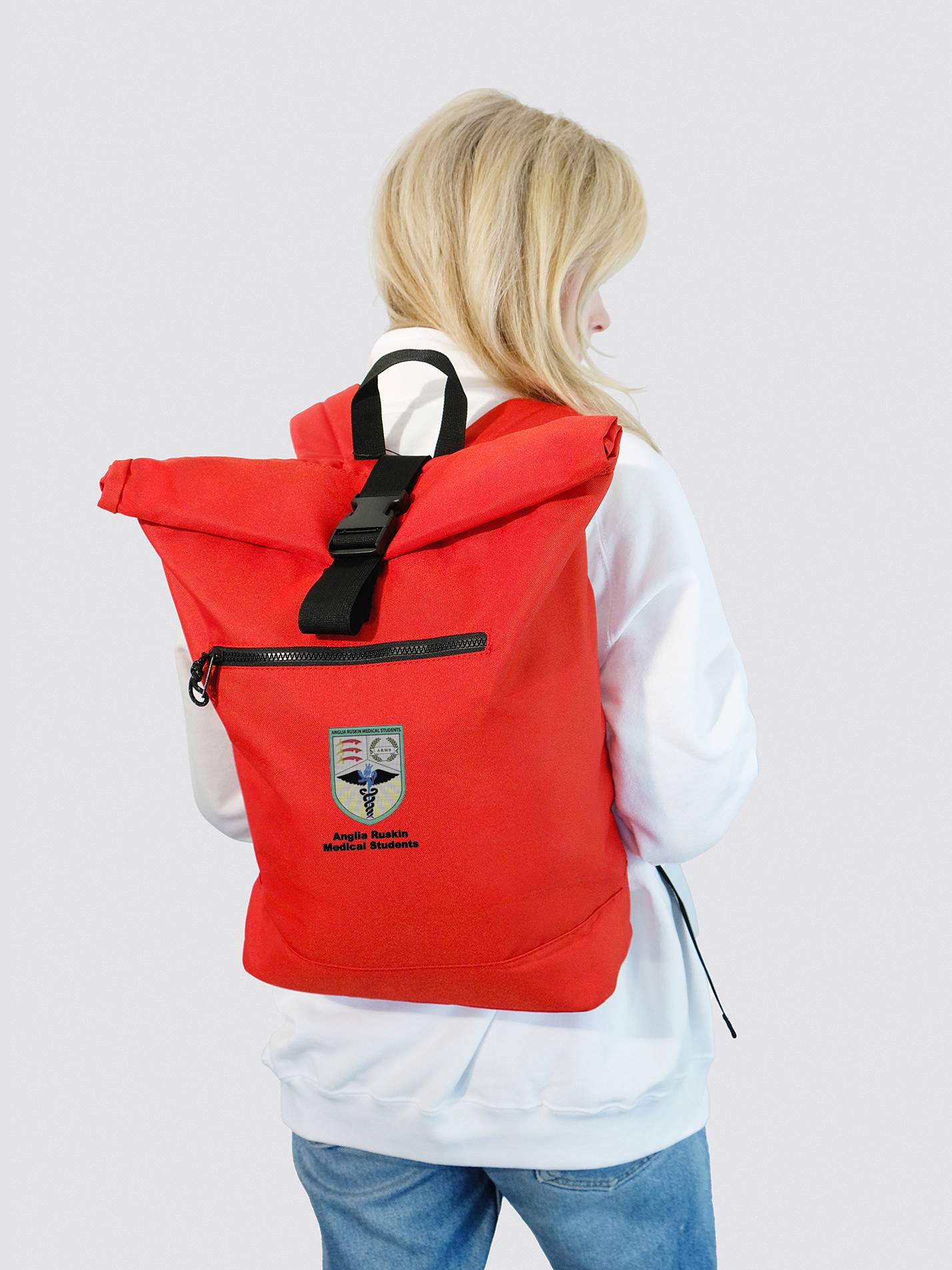 Anglia Ruskin Medical Students Roll Top Backpack - Image 10