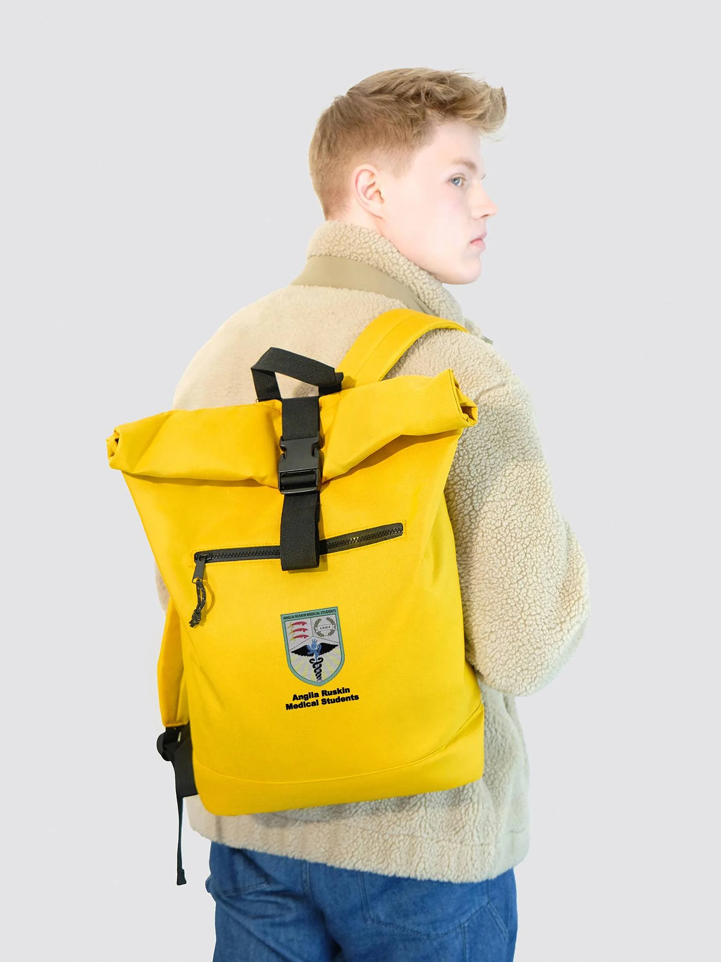 Anglia Ruskin Medical Students Roll Top Backpack - Image 7