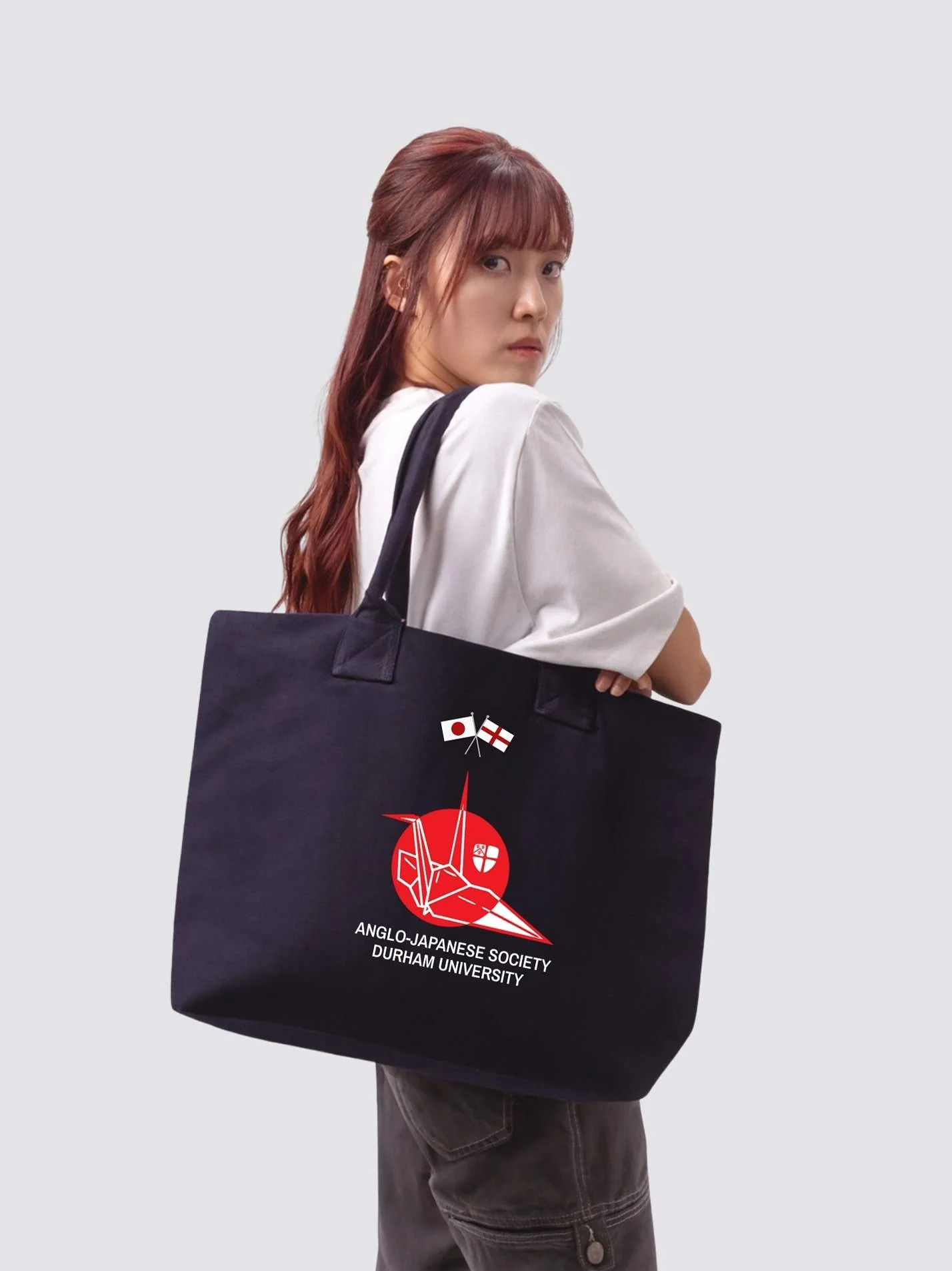 Anglo-Japanese Society Cotton Canvas Printed Shopper Bag