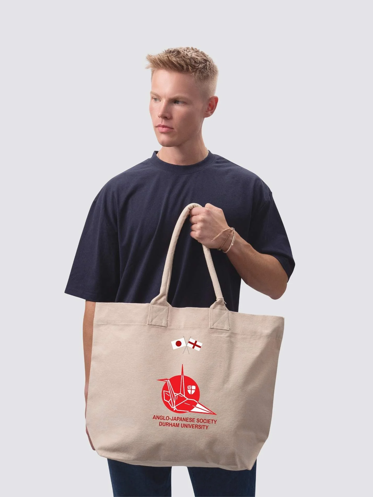 Anglo-Japanese Society Cotton Canvas Printed Shopper Bag - Image 2