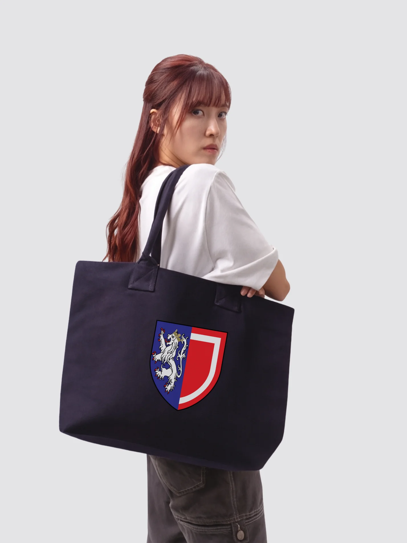Balliol College Oxford MCR Cotton Canvas Printed Shopper Bag - Image 2