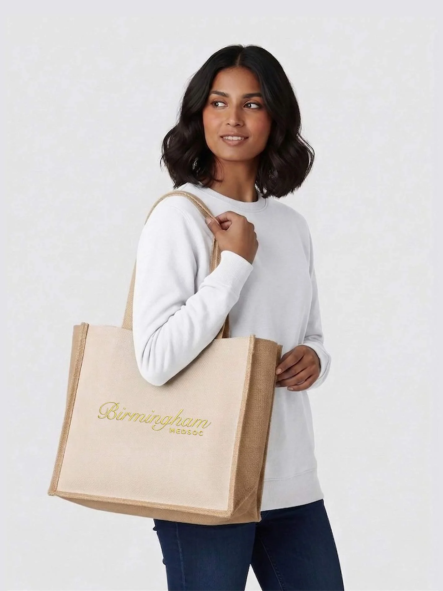 Birmingham Medsoc Heritage Jute Canvas Shopper