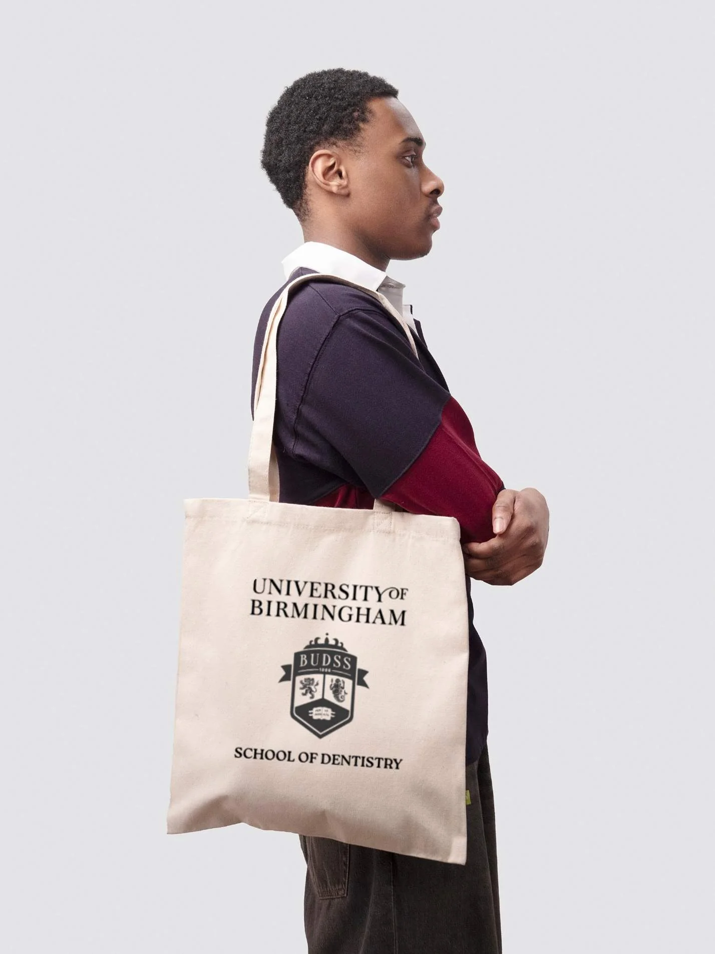 Birmingham University Dental Students Society Organic Cotton Printed Tote Bag - Image 2