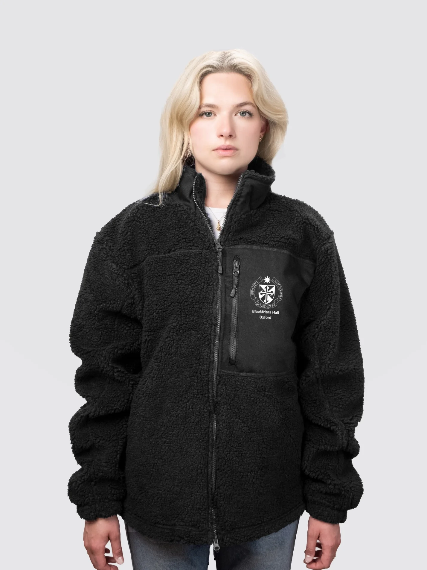 Blackfriars Hall, Oxford Unisex Fluffy Sherpa Fleece Jacket