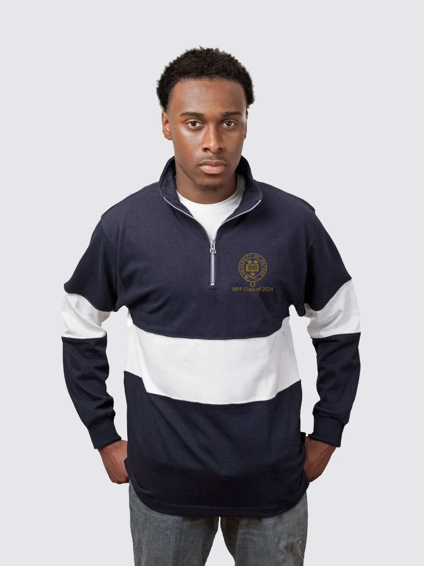 Blavatnik School of Government - MPP class of 2024 Unisex Panelled 1/4 Zip Sweatshirt
