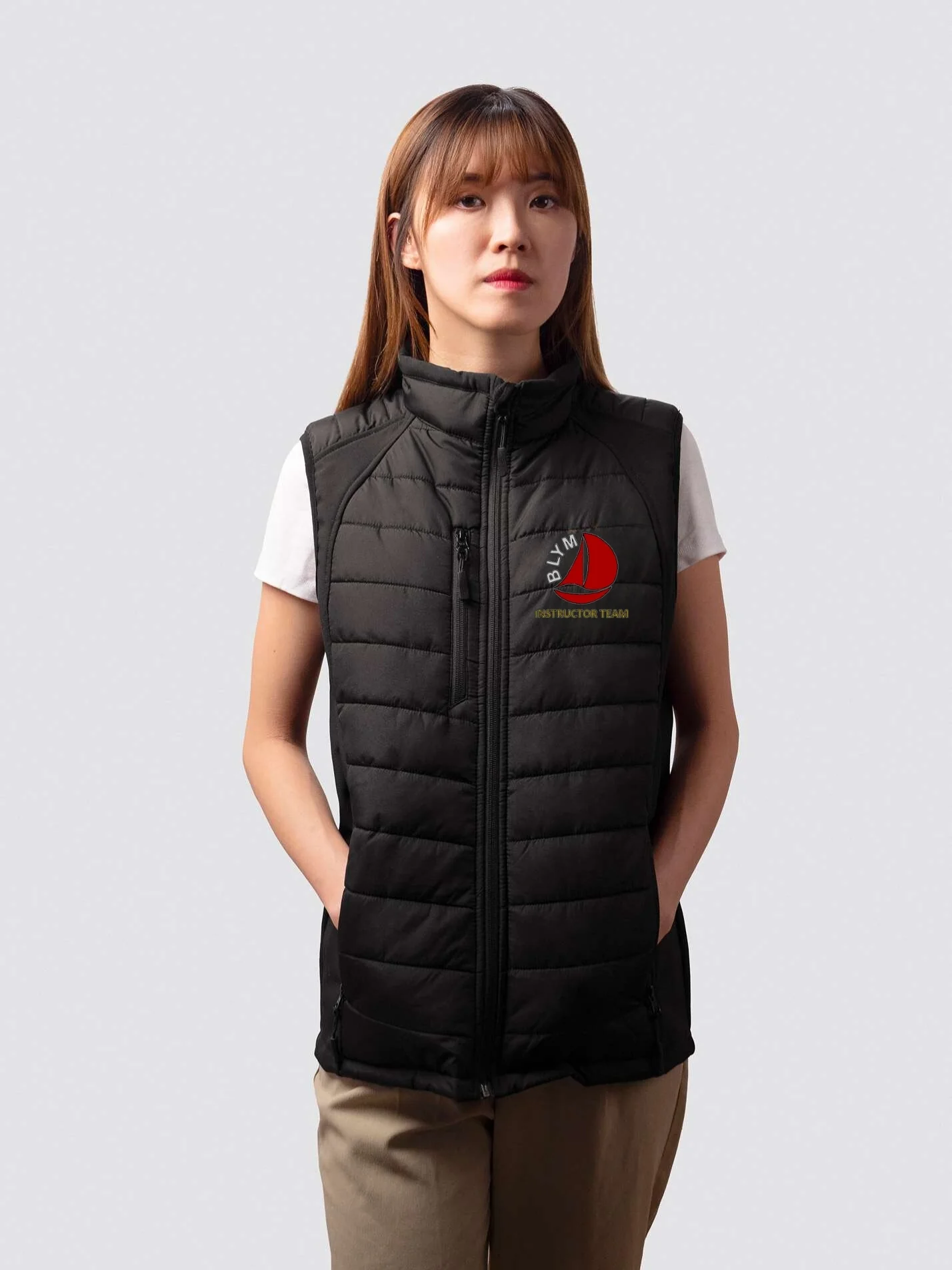 BLYM Instructor Team Sustainable Unisex Gilet Puffer - Image 3