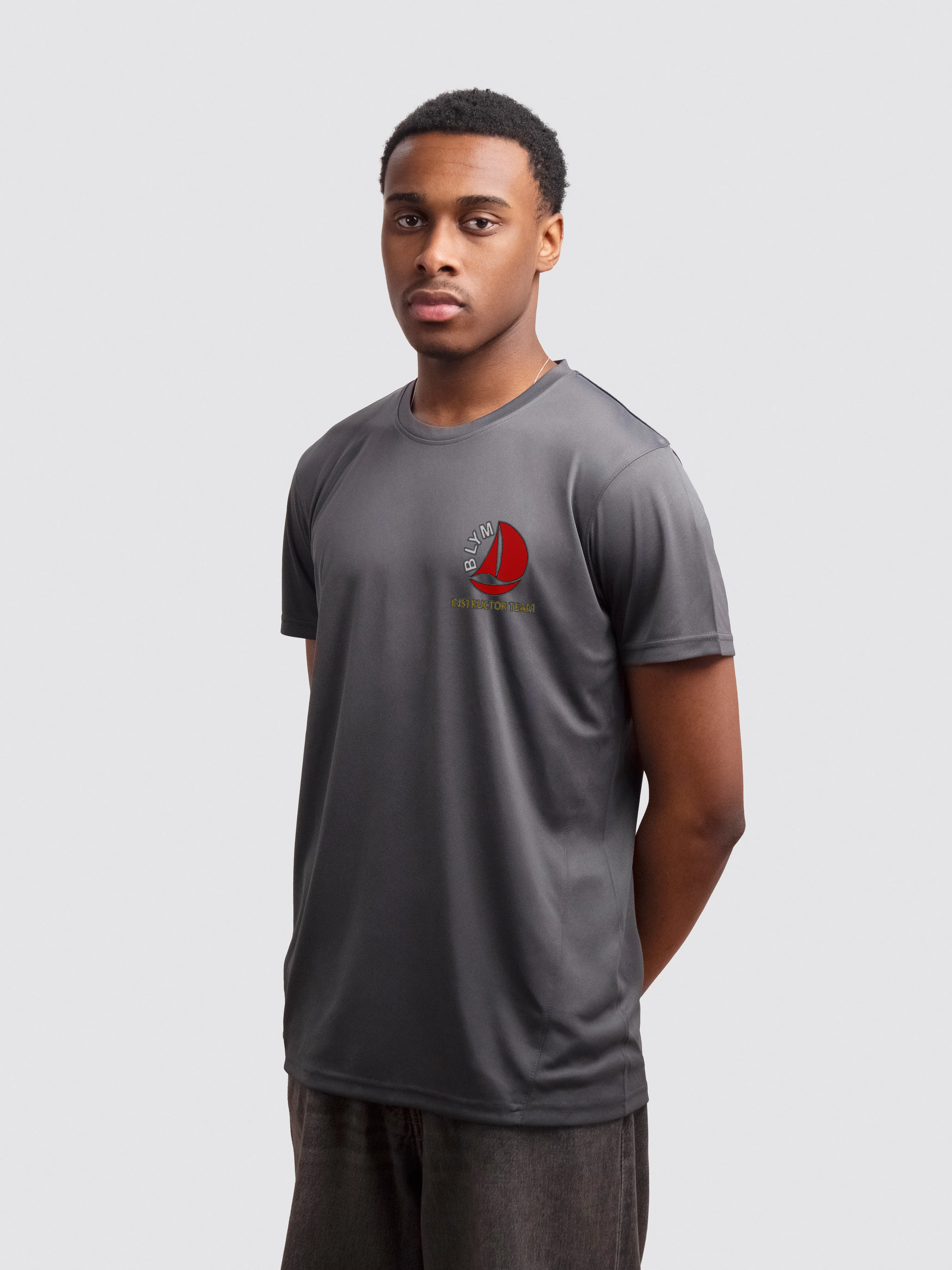 BLYM Instructor Team Sustainable Men's Performance T-Shirt - Image 3