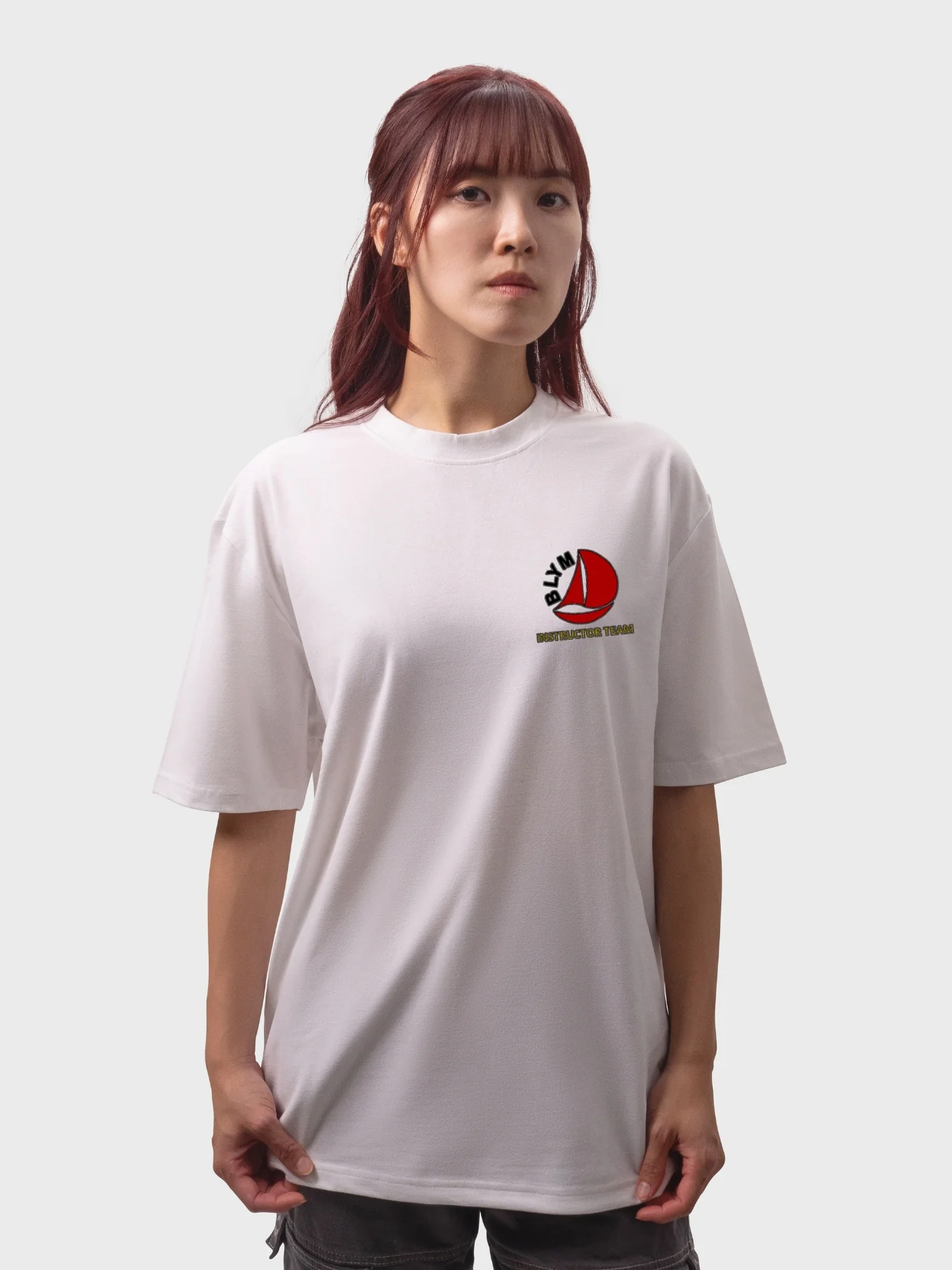 BLYM Instructor Team Unisex Heavy Oversized T-Shirt - Image 3