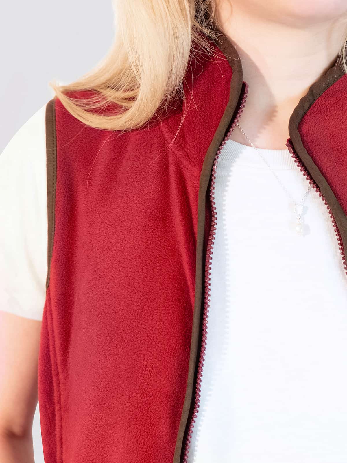 Brasenose College Oxford JCR Ladies Heritage Gilet Fleece - Image 7