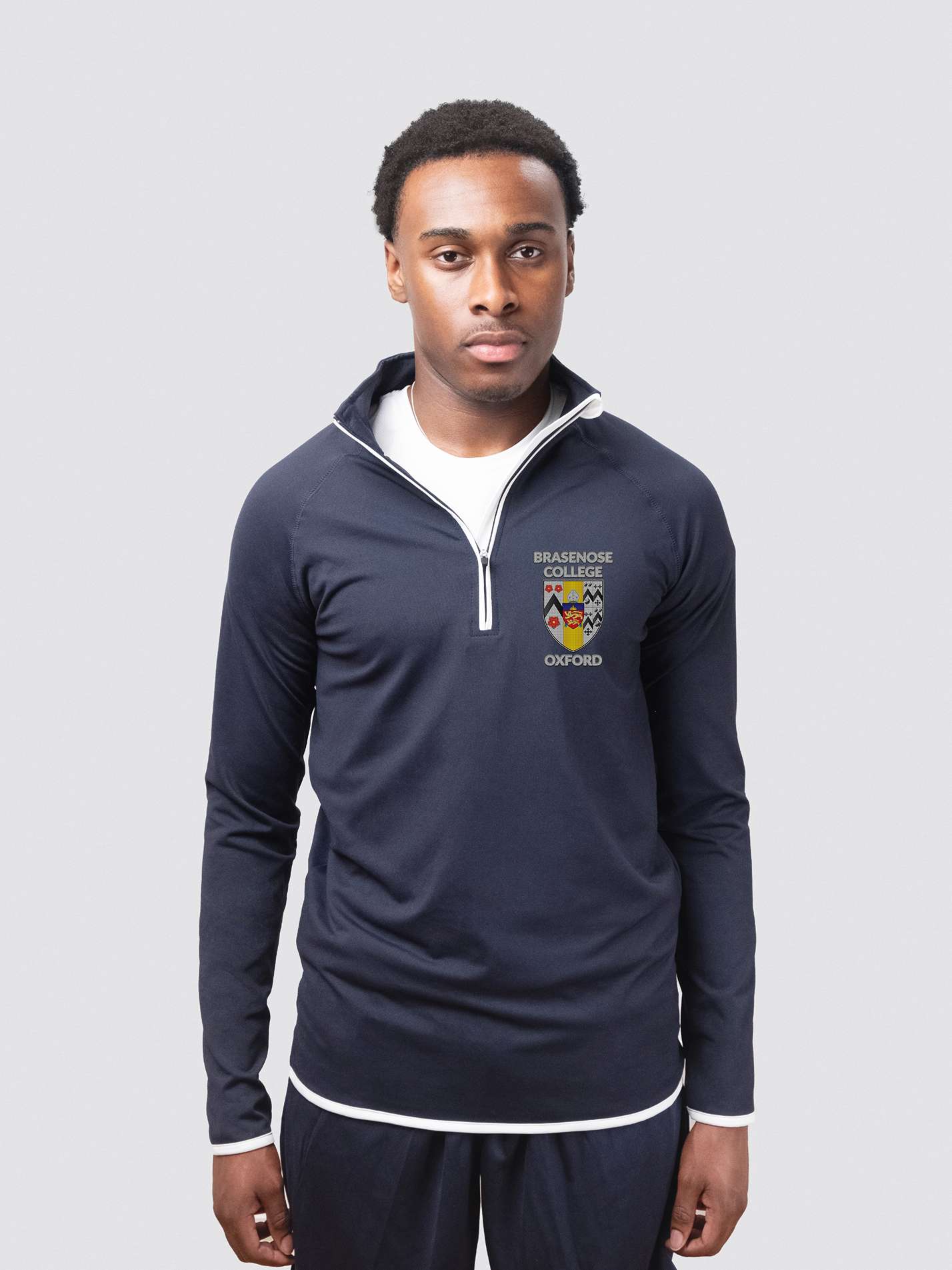 Brasenose College Oxford HCR Men's Performance 1/4 Zip Sweatshirt