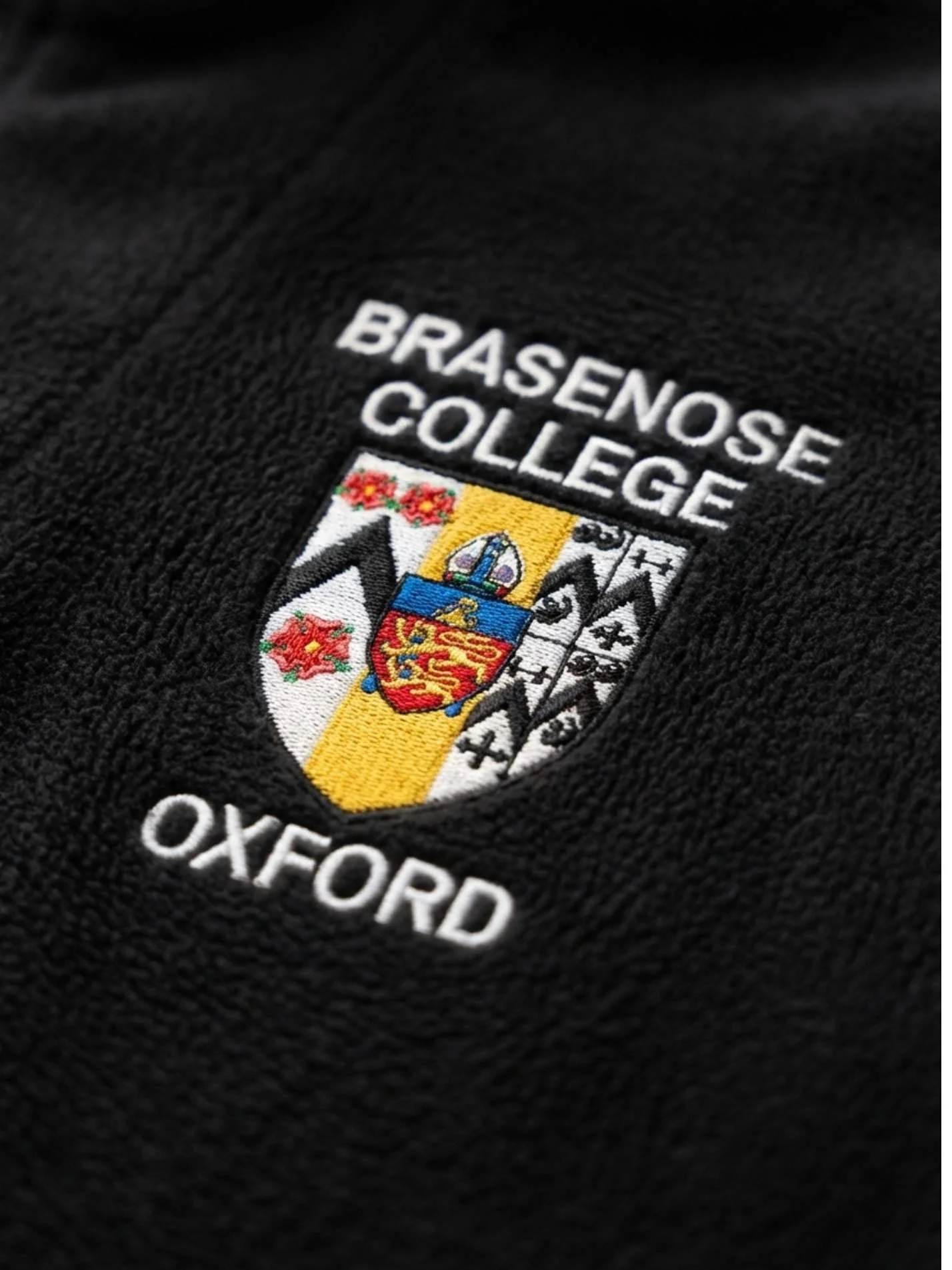 Brasenose College Oxford HCR Unisex 1/4 Zip Fleece - Image 3