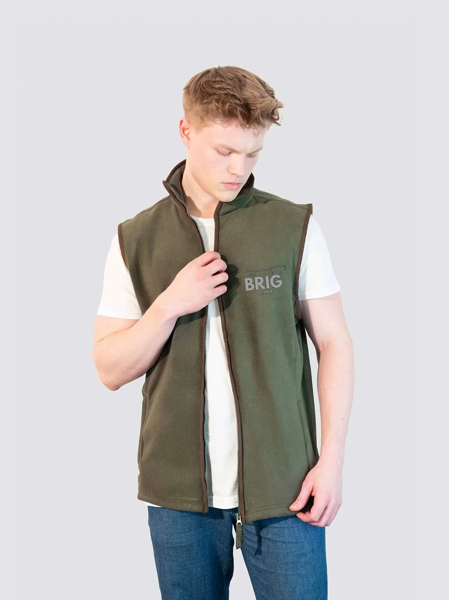 Brig Newspaper Men's Heritage Gilet Fleece