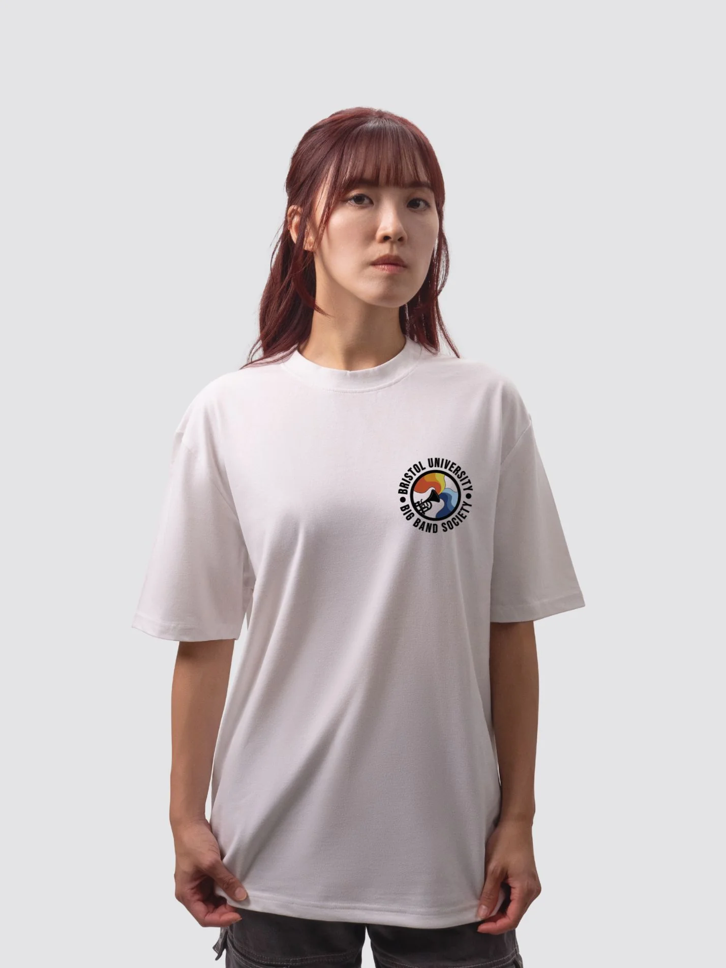 Bristol Big Band Society Unisex Heavy Oversized T-Shirt - Image 4