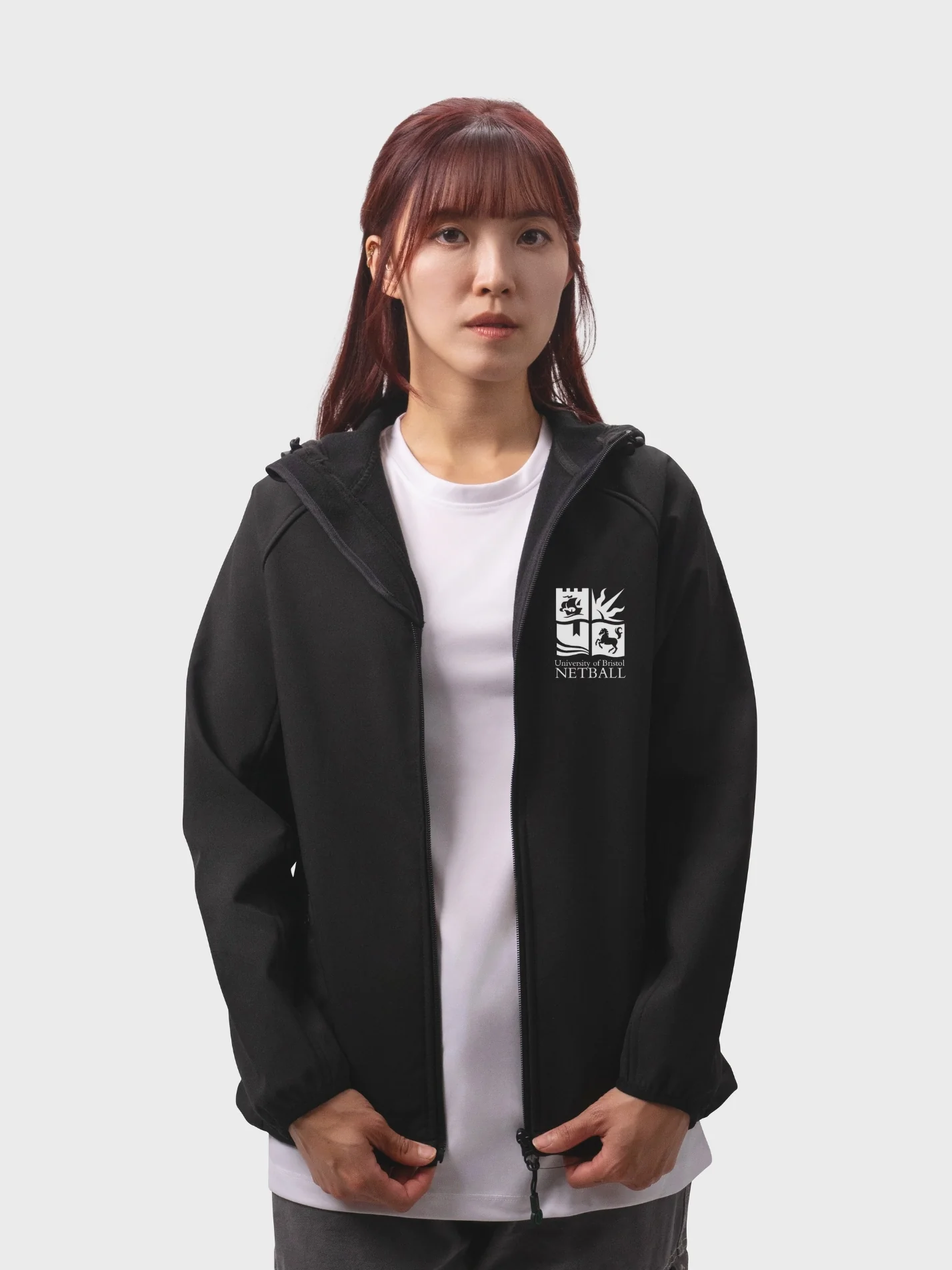 Bristol Netball Sustainable Ladies Hooded Soft Shell Jacket