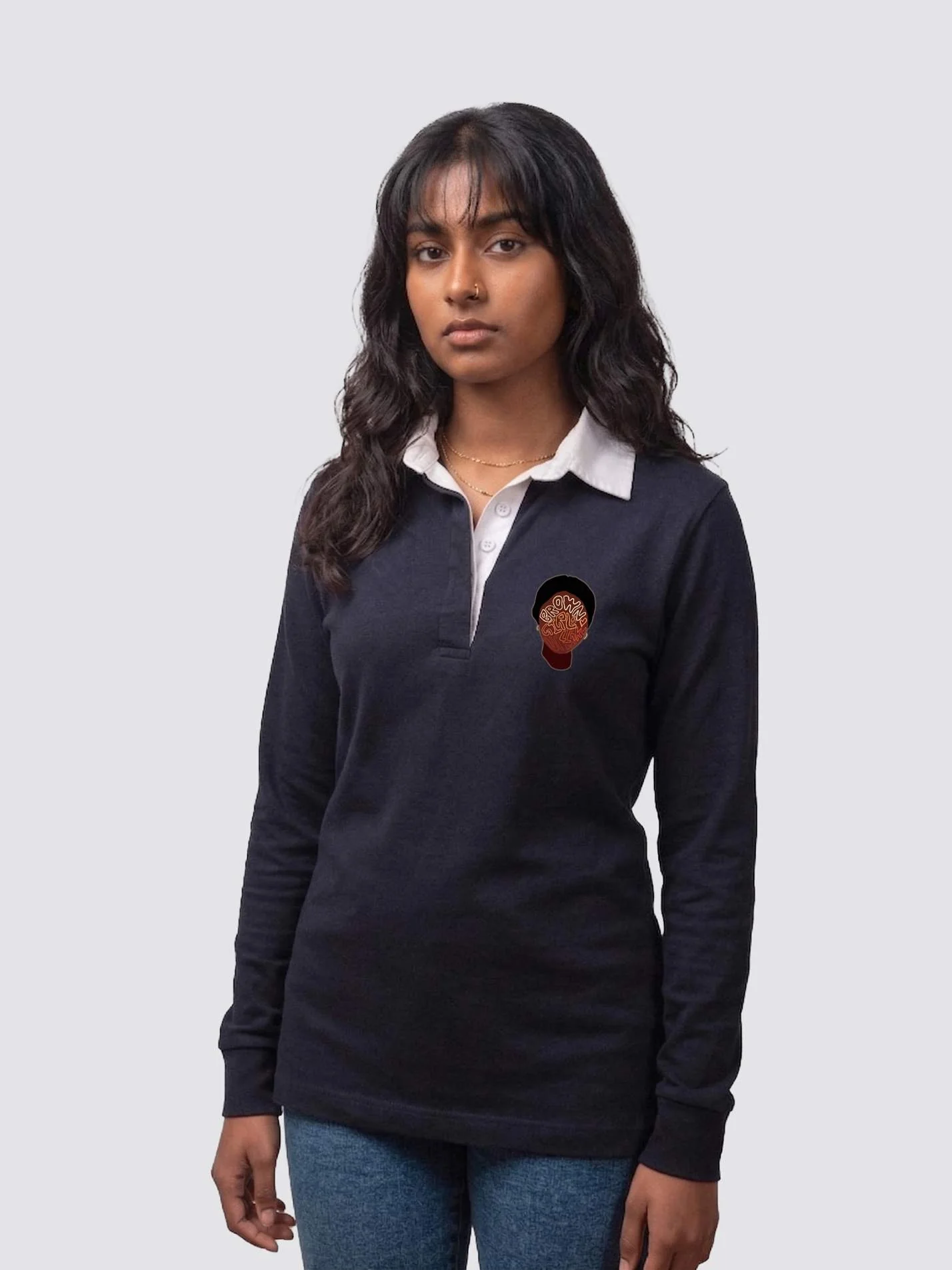 Brown Girl Link Up Classic Ladies Rugby Shirt