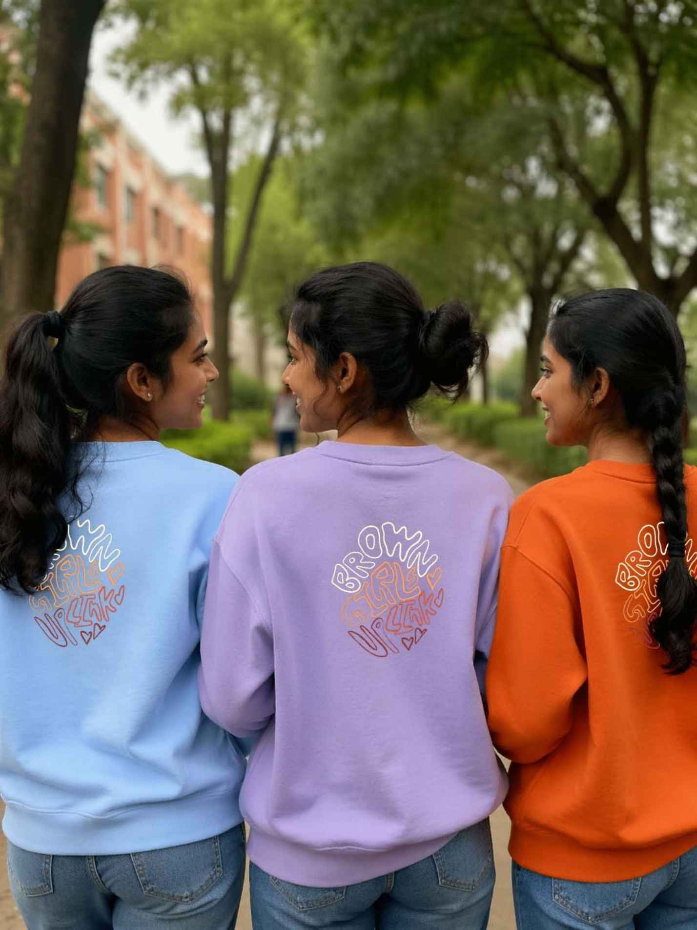 Brown Girl Link Up Unisex Heavyweight Sweatshirt - Image 4