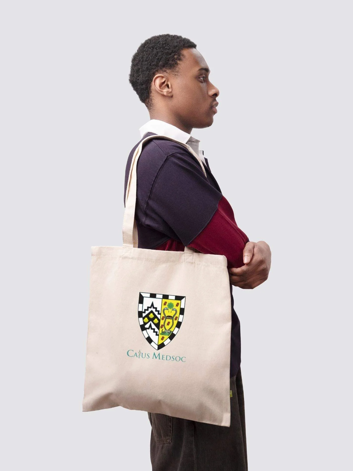 Caius Medical Society Organic Cotton Printed Tote Bag