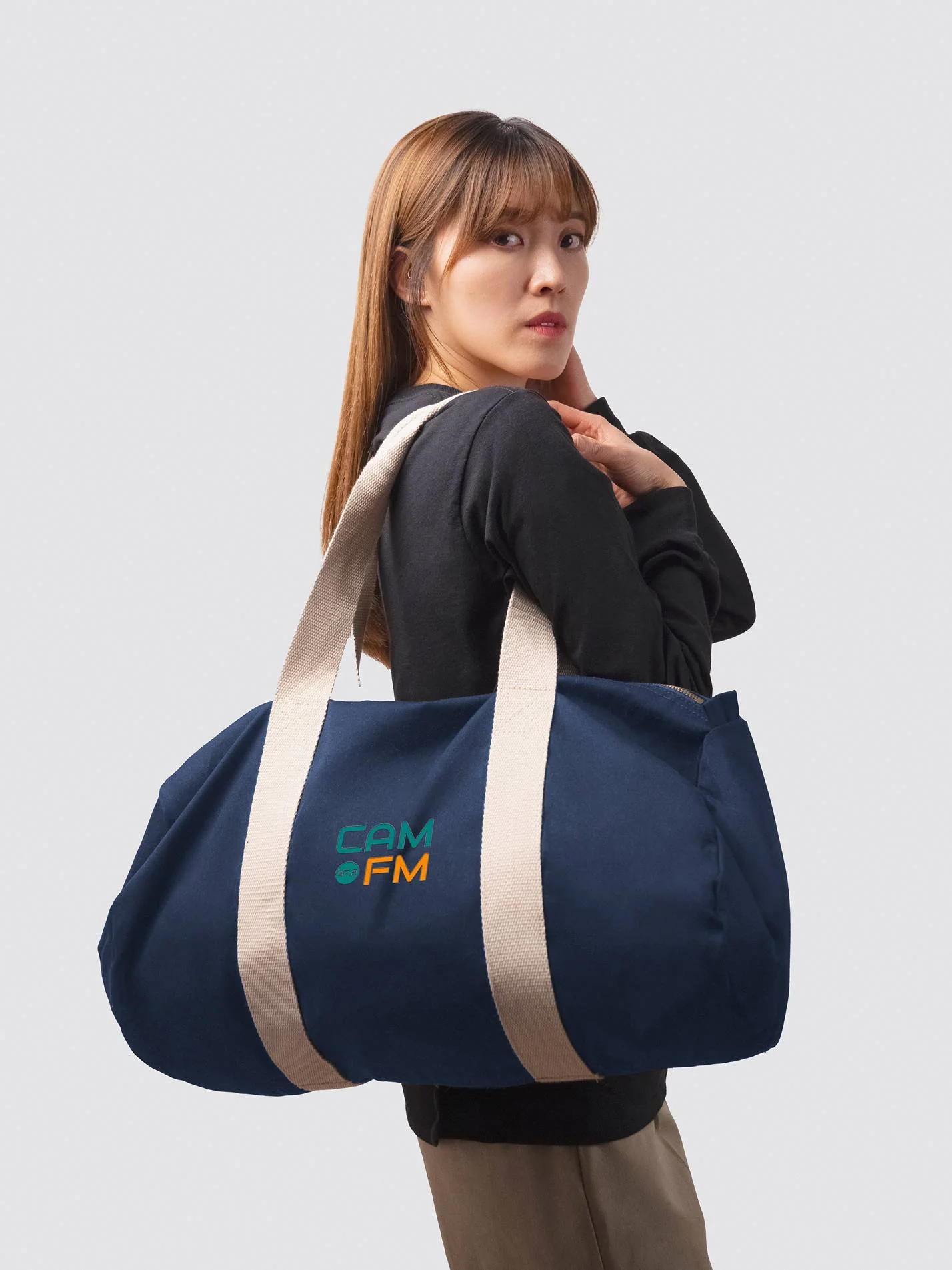 Cam FM Organic Cotton Canvas Barrel Bag - Image 2