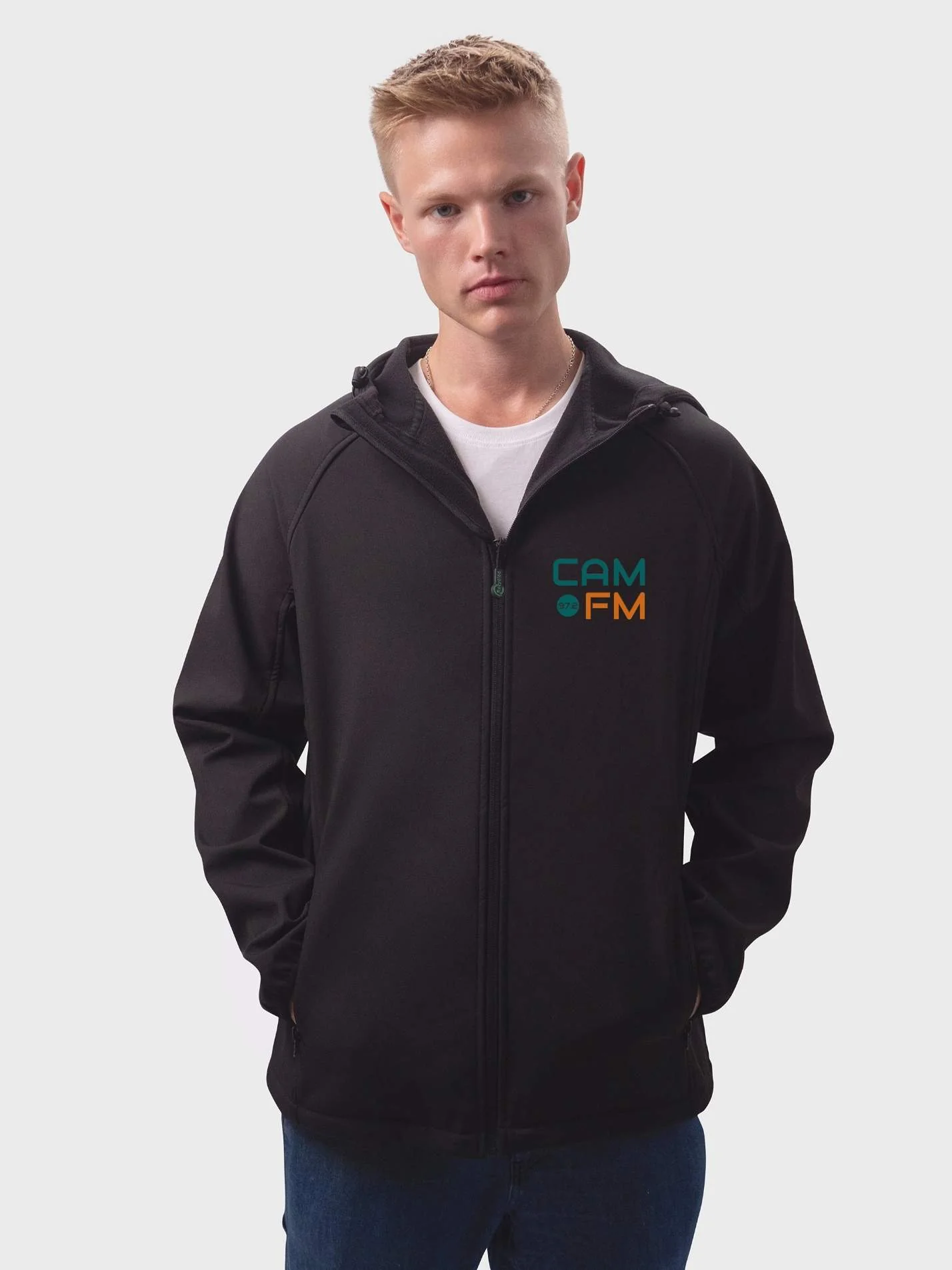 Cam FM Sustainable Men’s Hooded Soft Shell Jacket