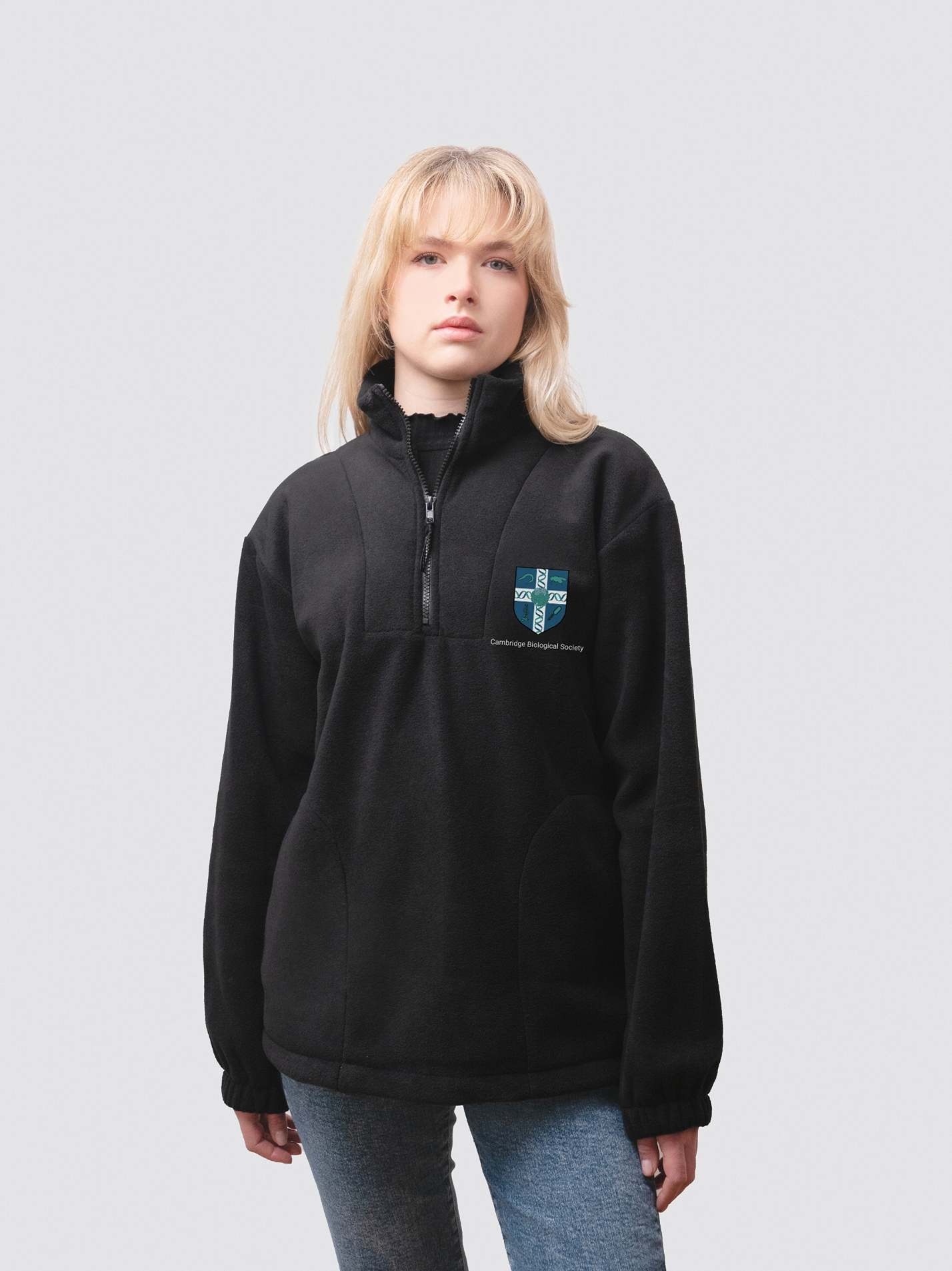 Cambridge Biological Society Unisex 1/4 Zip Fleece - Image 2
