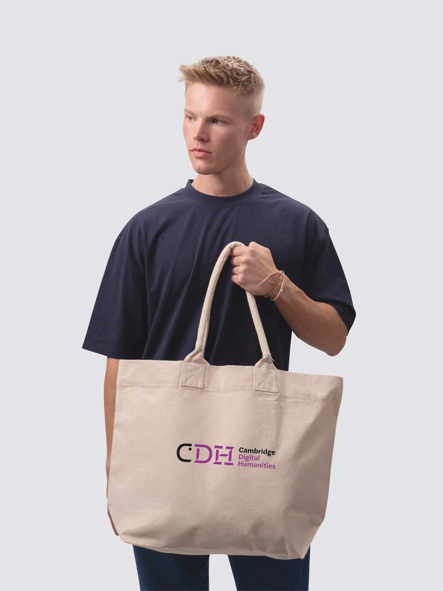 Cambridge Digital Humanities Cotton Canvas Printed Shopper Bag - Image 2