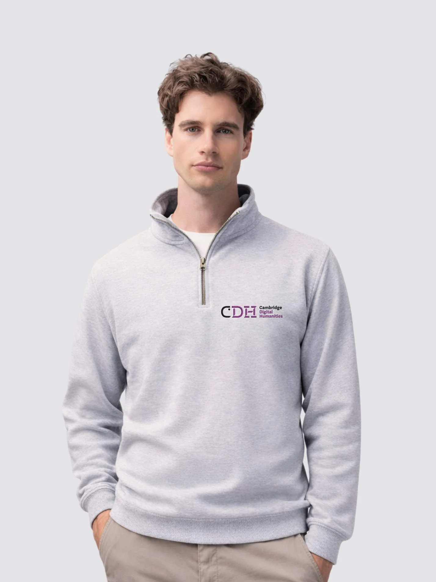Cambridge Digital Humanities Unisex 1/4 Zip Sweatshirt - Image 6