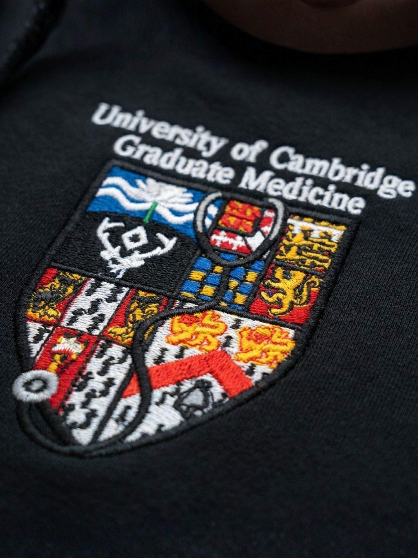 Cambridge Graduate Medicine Society Zip-Up Unisex Hoodie - Image 3