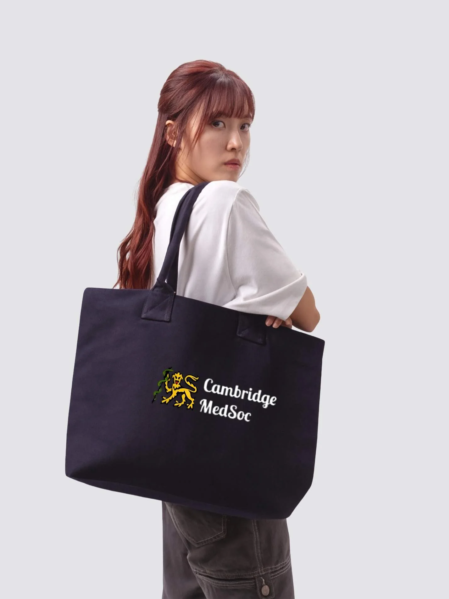 Cambridge Medical Society Cotton Canvas Printed Shopper Bag - Image 2