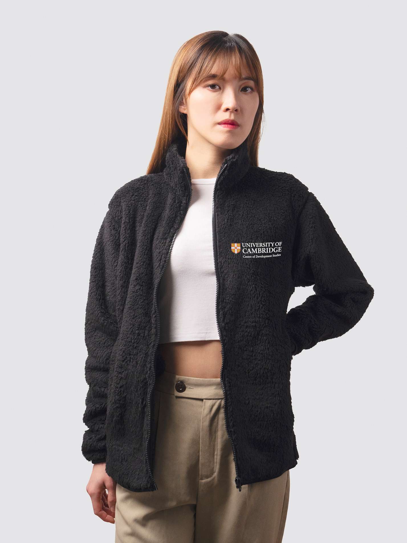 Cambridge MPhil Development Studies Unisex Sherpa Fleece Zipped Jacket