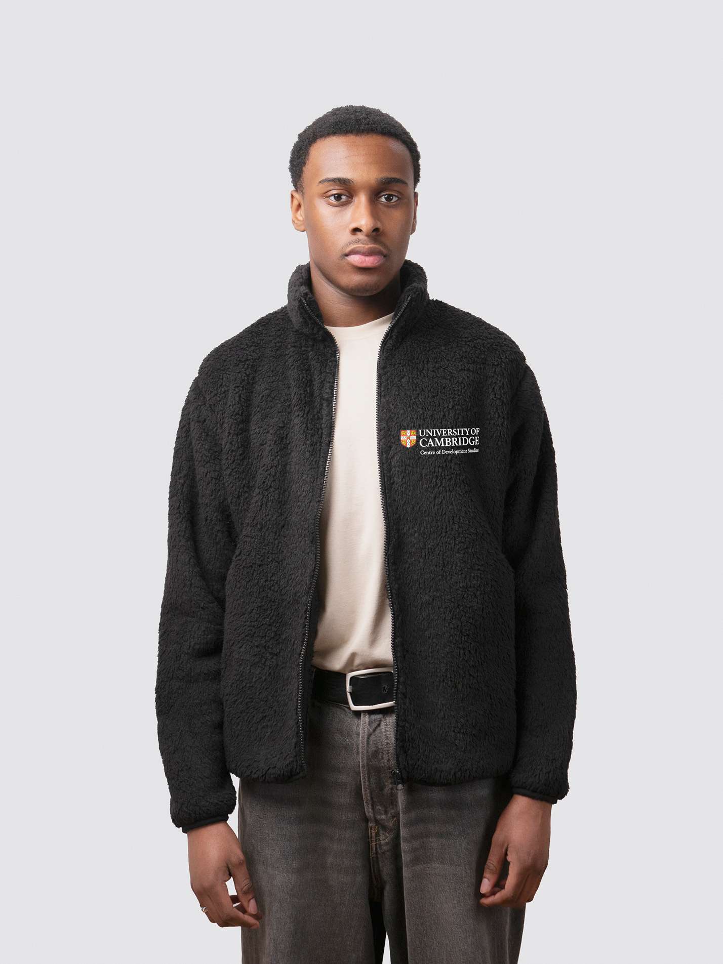 Cambridge MPhil Development Studies Unisex Sherpa Fleece Zipped Jacket - Image 4