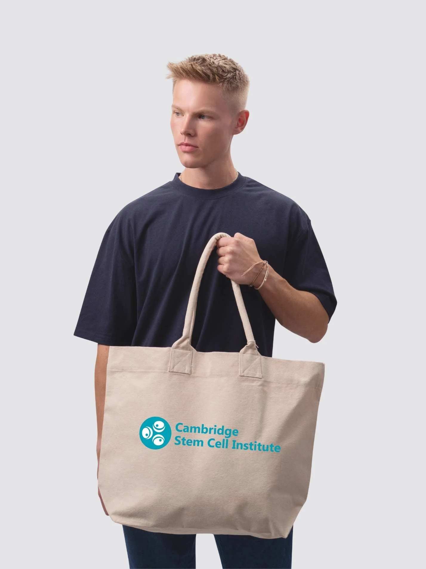 Cambridge Stem Cell Institute Cotton Canvas Printed Shopper Bag - Image 2