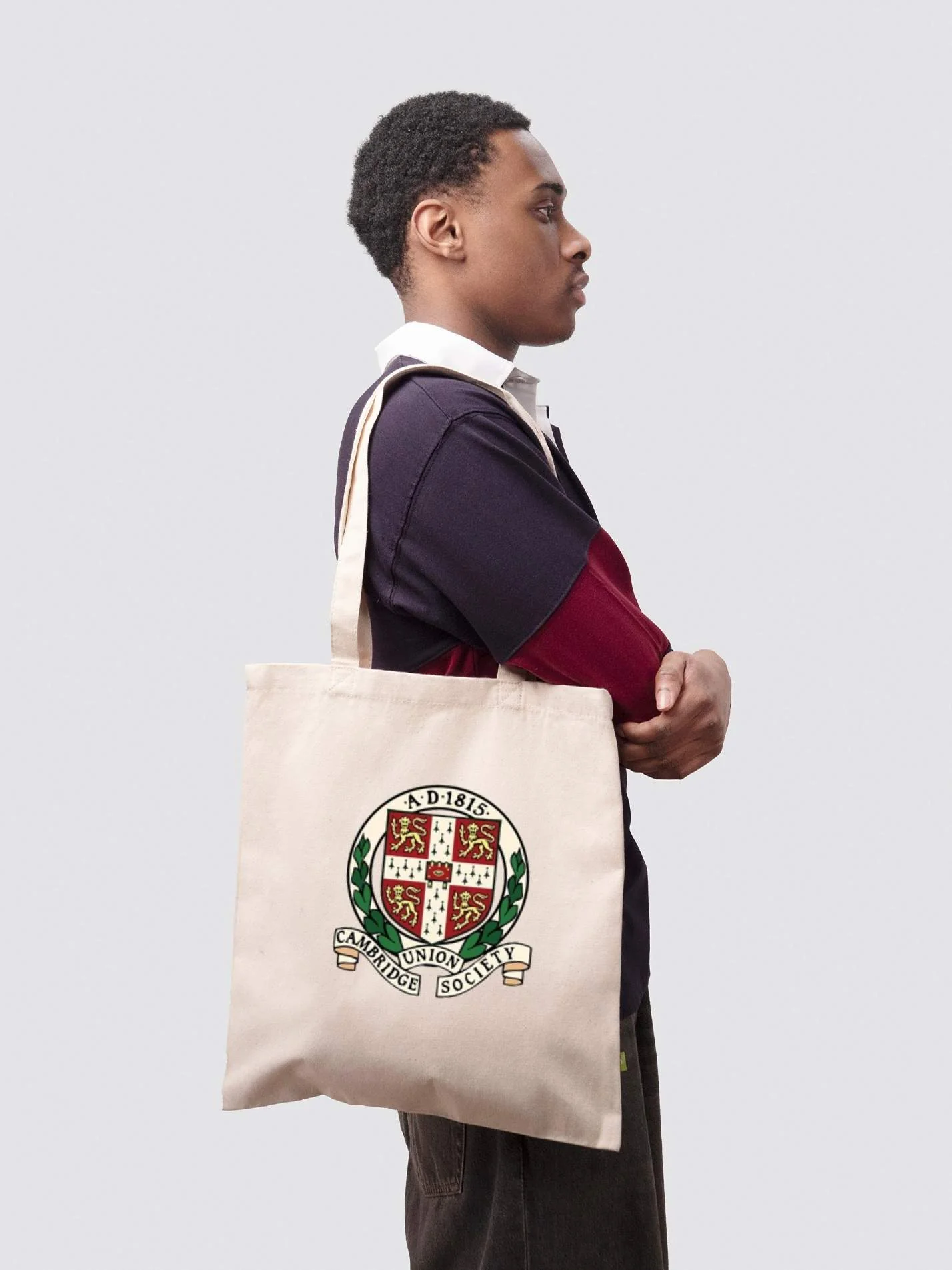 Cambridge Union Society Organic Cotton Printed Tote Bag - Image 2