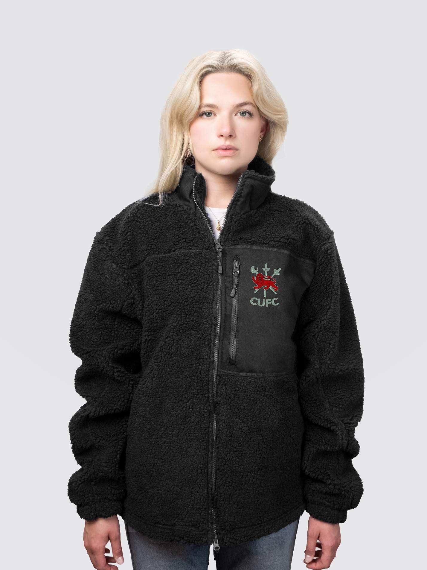Cambridge University Fencing Club Unisex Fluffy Sherpa Fleece Jacket