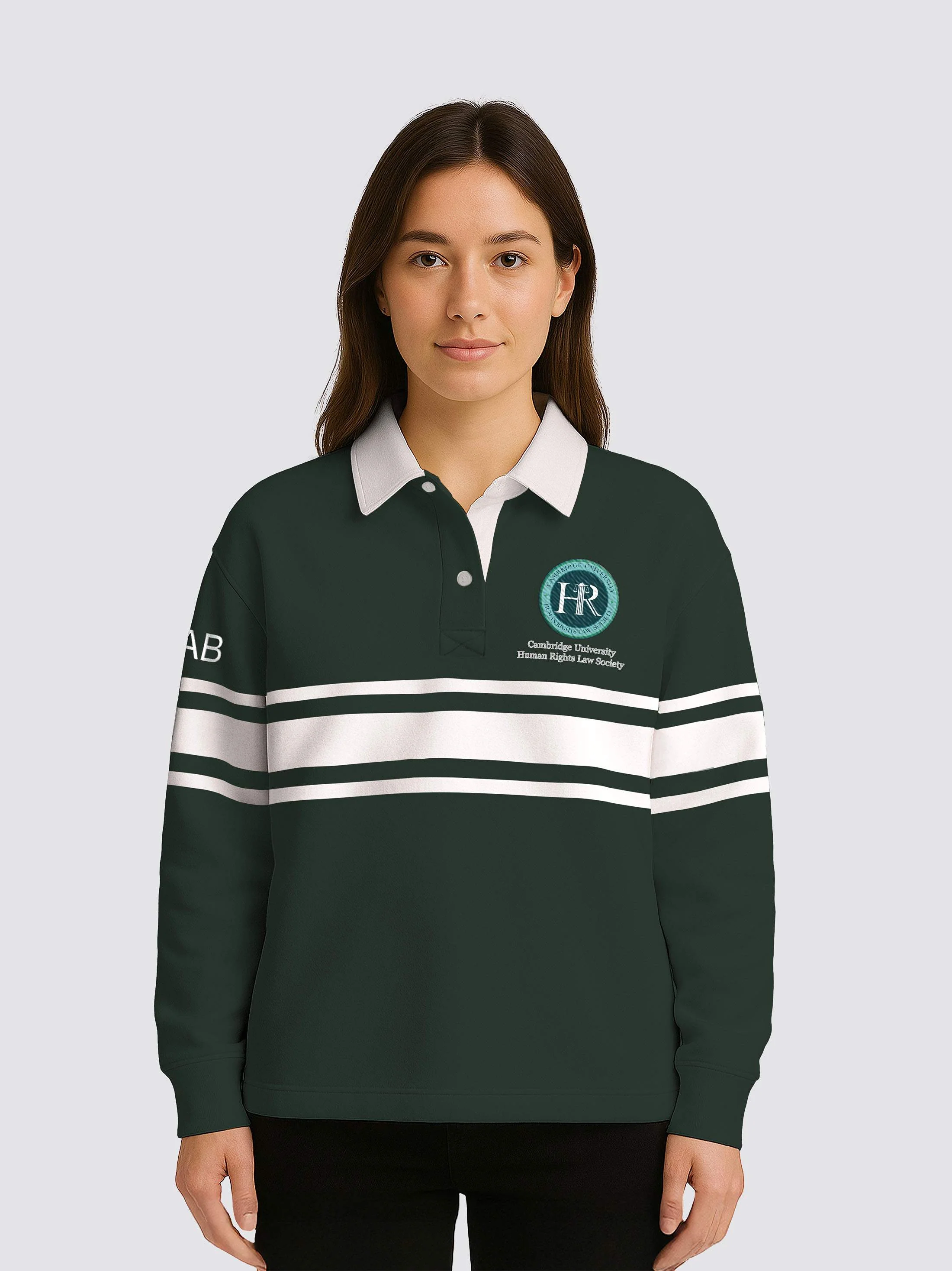 Cambridge University Human Rights Law Society Retro Striped Rugby Shirt