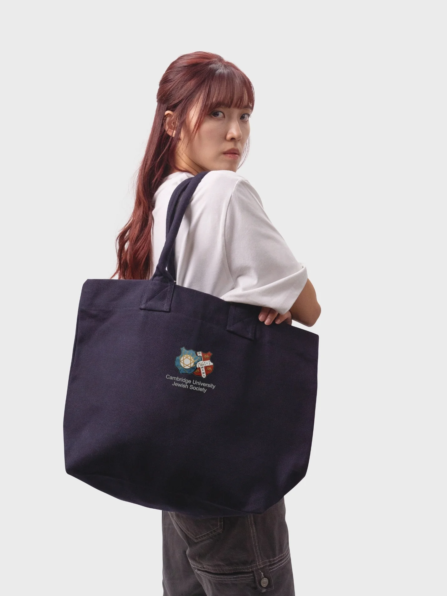 Cambridge University Jewish Society Cotton Canvas Printed Shopper Bag - Image 3