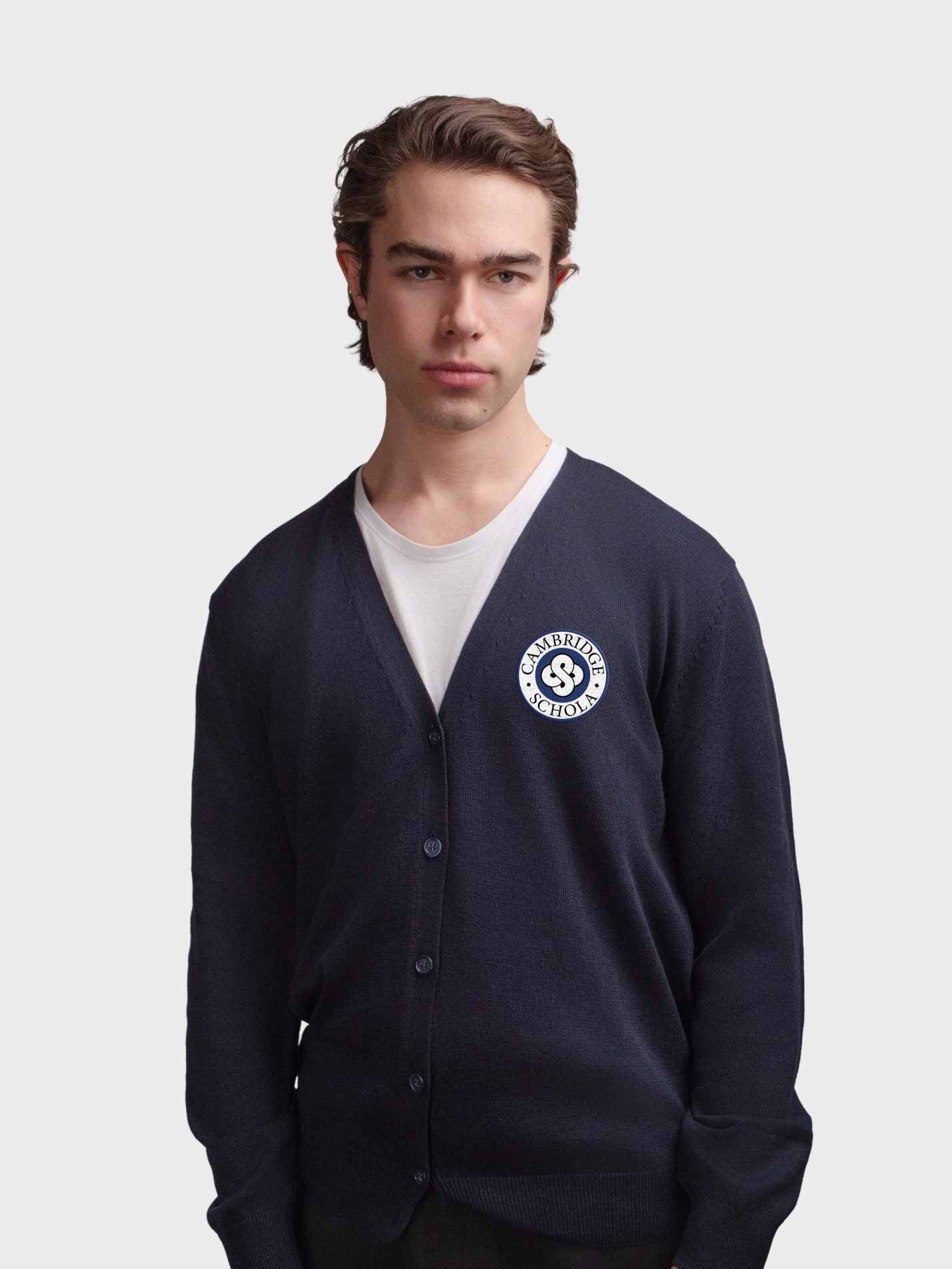 Cambridge University Schola Cantorum Men's V-Neck Knitted Cardigan - Image 2