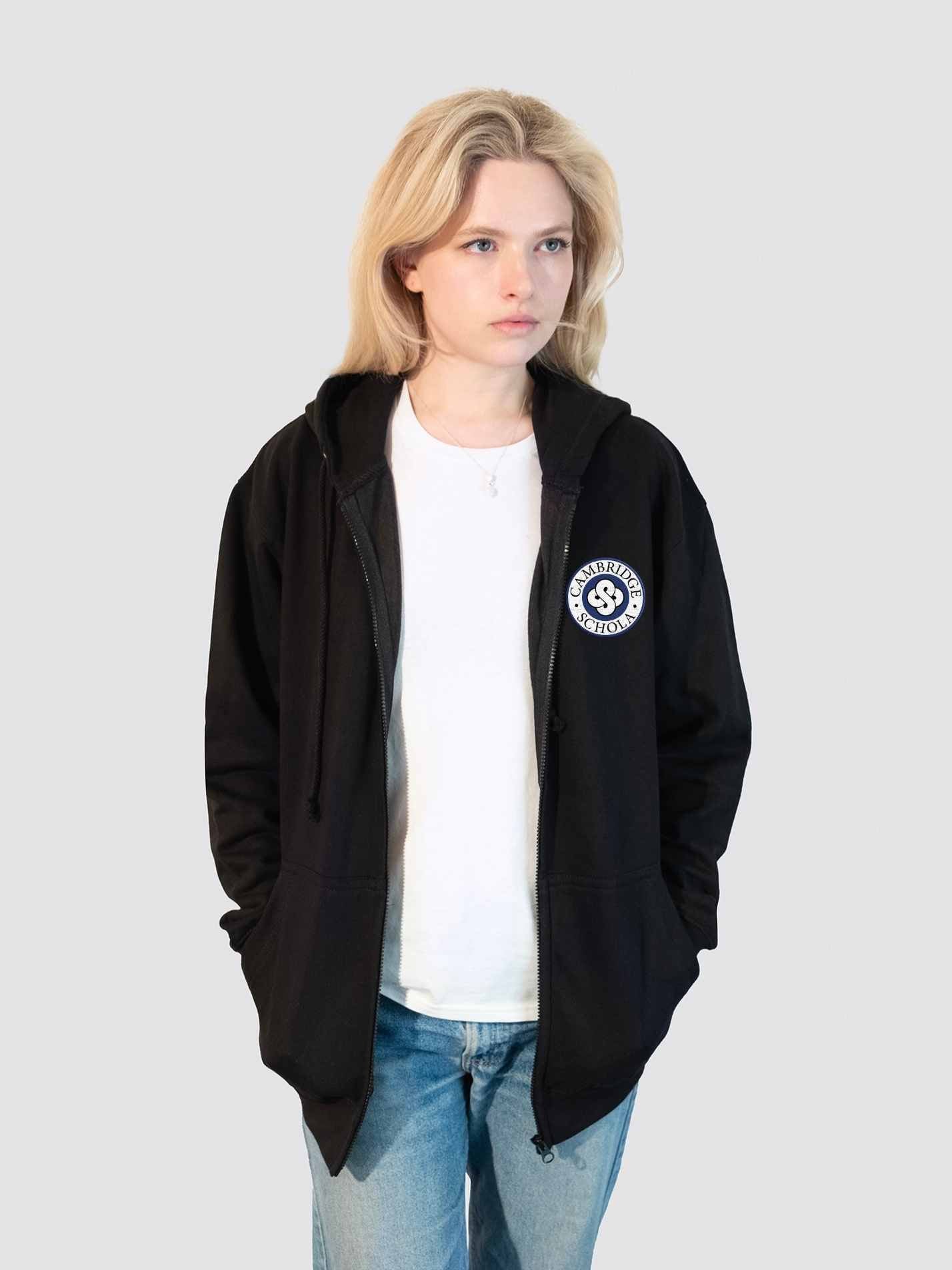 Cambridge University Schola Cantorum Zip-Up Unisex Hoodie - Image 2