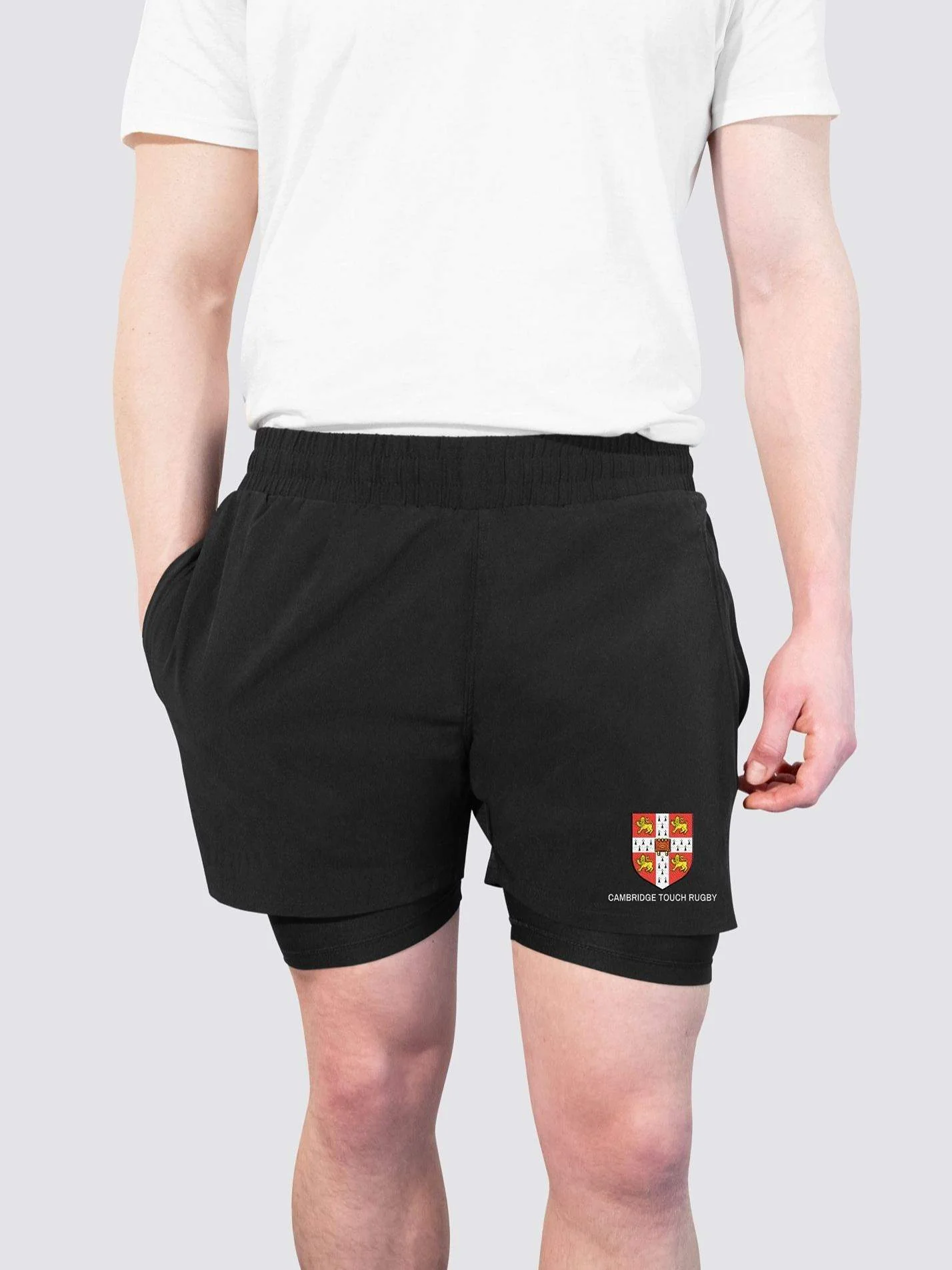 Cambridge University Touch Rugby Club Men's Dual Layer Sports Shorts
