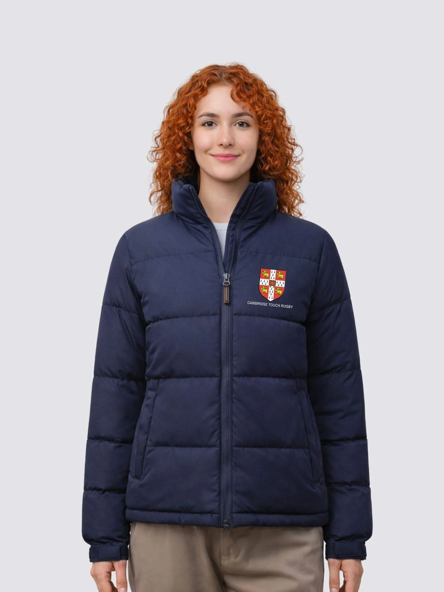 Cambridge University Touch Rugby Club Ladies Puffer Jacket - Image 5