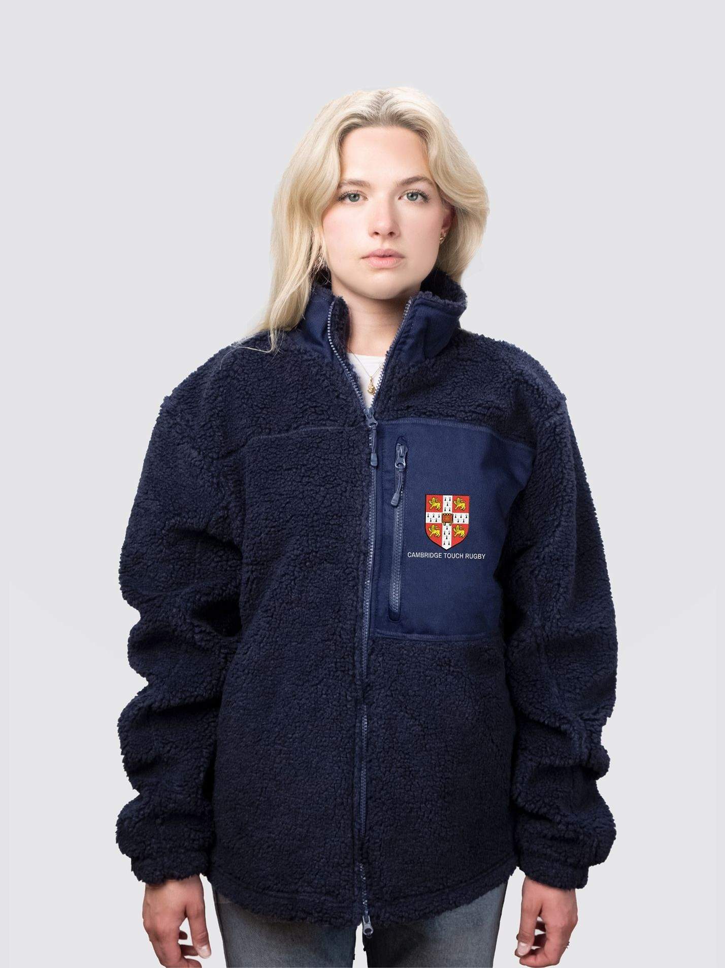 Cambridge University Touch Rugby Club Unisex Fluffy Sherpa Fleece Jacket