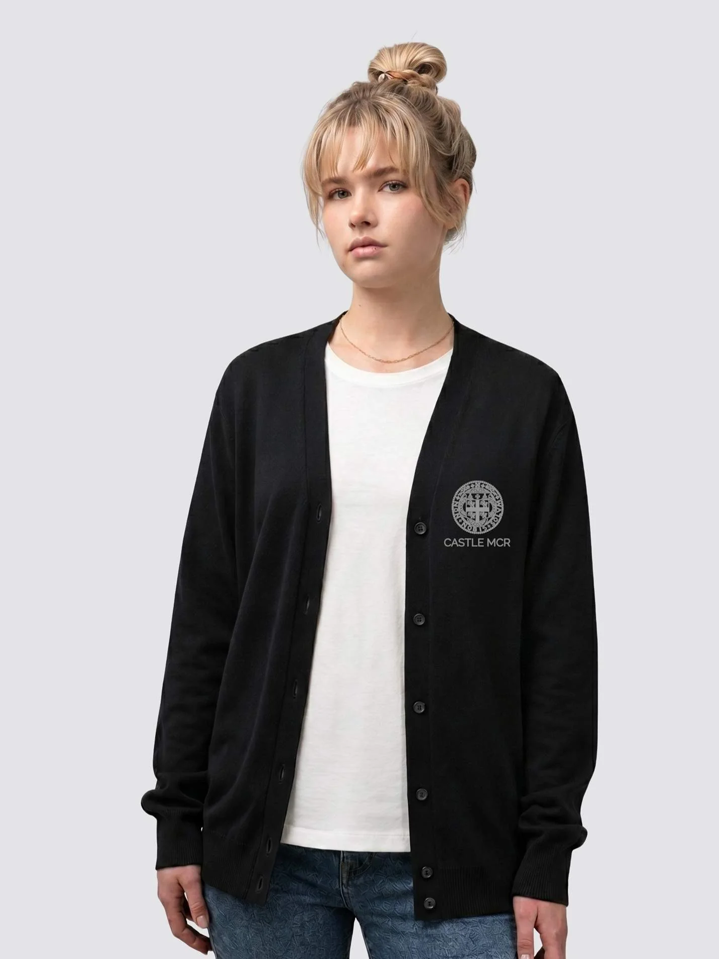 Castle MCR Durham Ladies V-Neck Knitted Cardigan