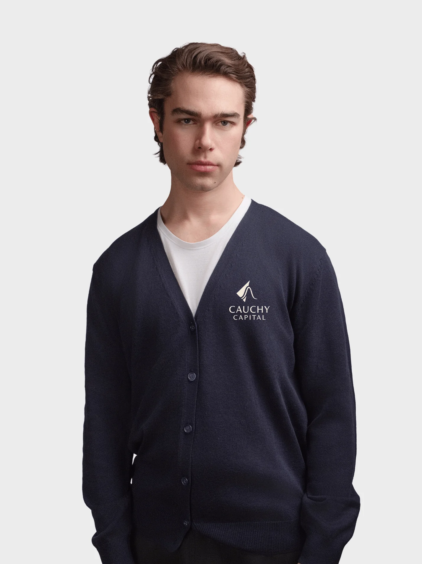 Cauchy Capital Men's V-Neck Knitted Cardigan - Image 3