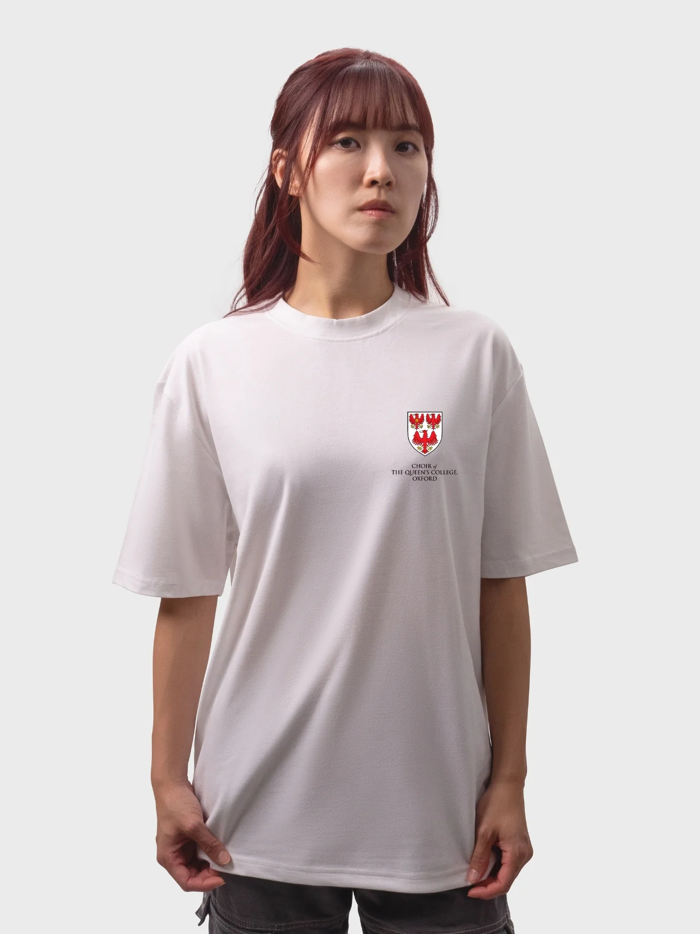 Choir of The Queen’s College, Oxford Unisex Heavy Oversized T-Shirt - Image 3