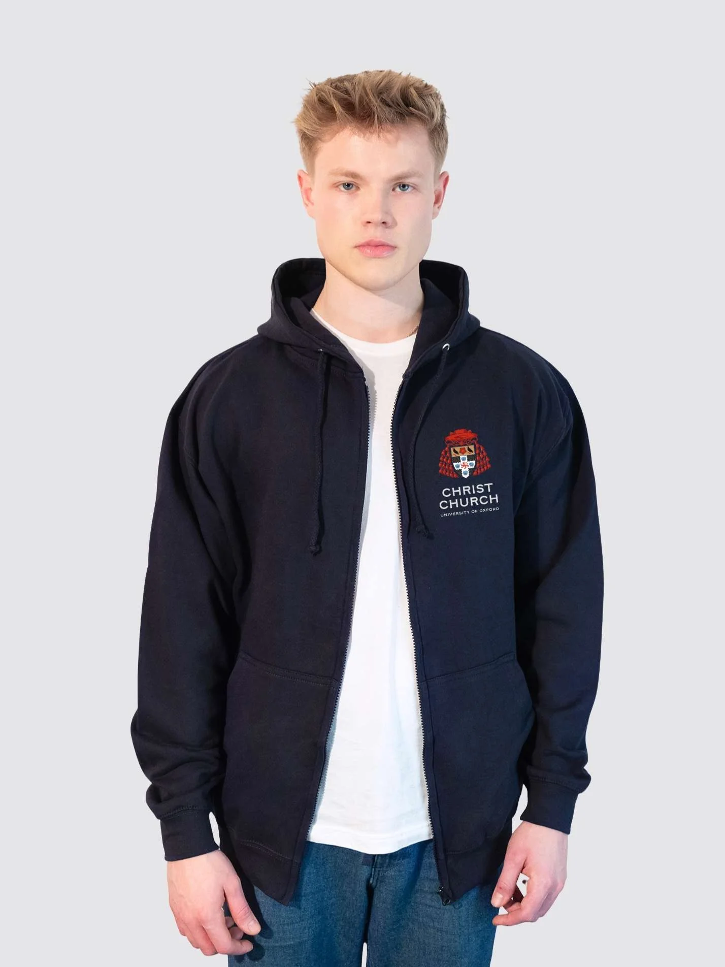 Christ Church Oxford Zip-Up Unisex Hoodie - Image 5