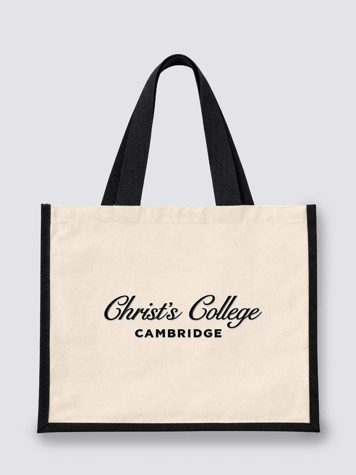 Christ's College Cambridge (Postgraduates) Heritage Jute Canvas Shopper - Image 3