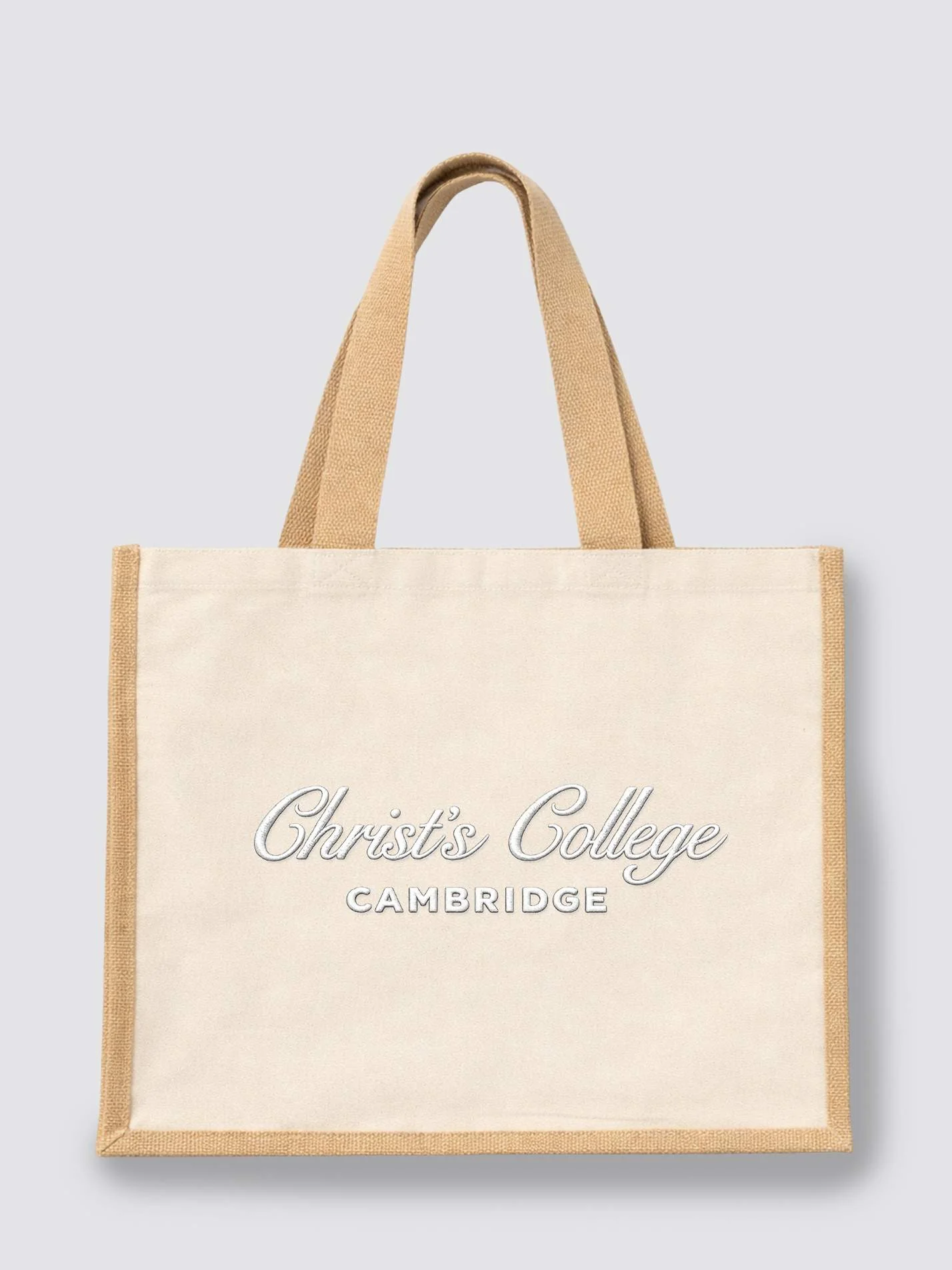 Christ's College Cambridge (Postgraduates) Heritage Jute Canvas Shopper - Image 4